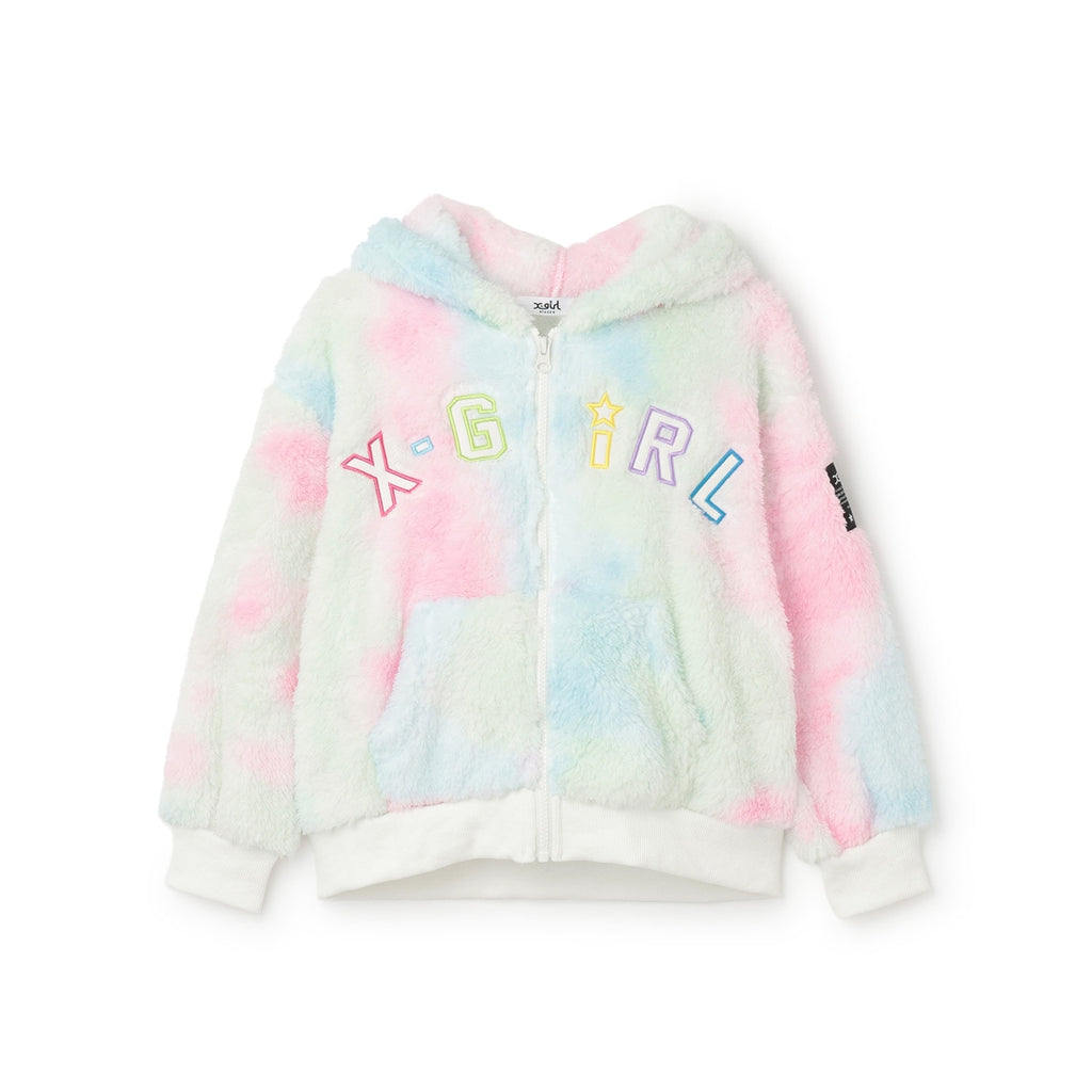 ロゴアップリケ刺しゅうフラッフィージップパーカー – calif（カリフ
