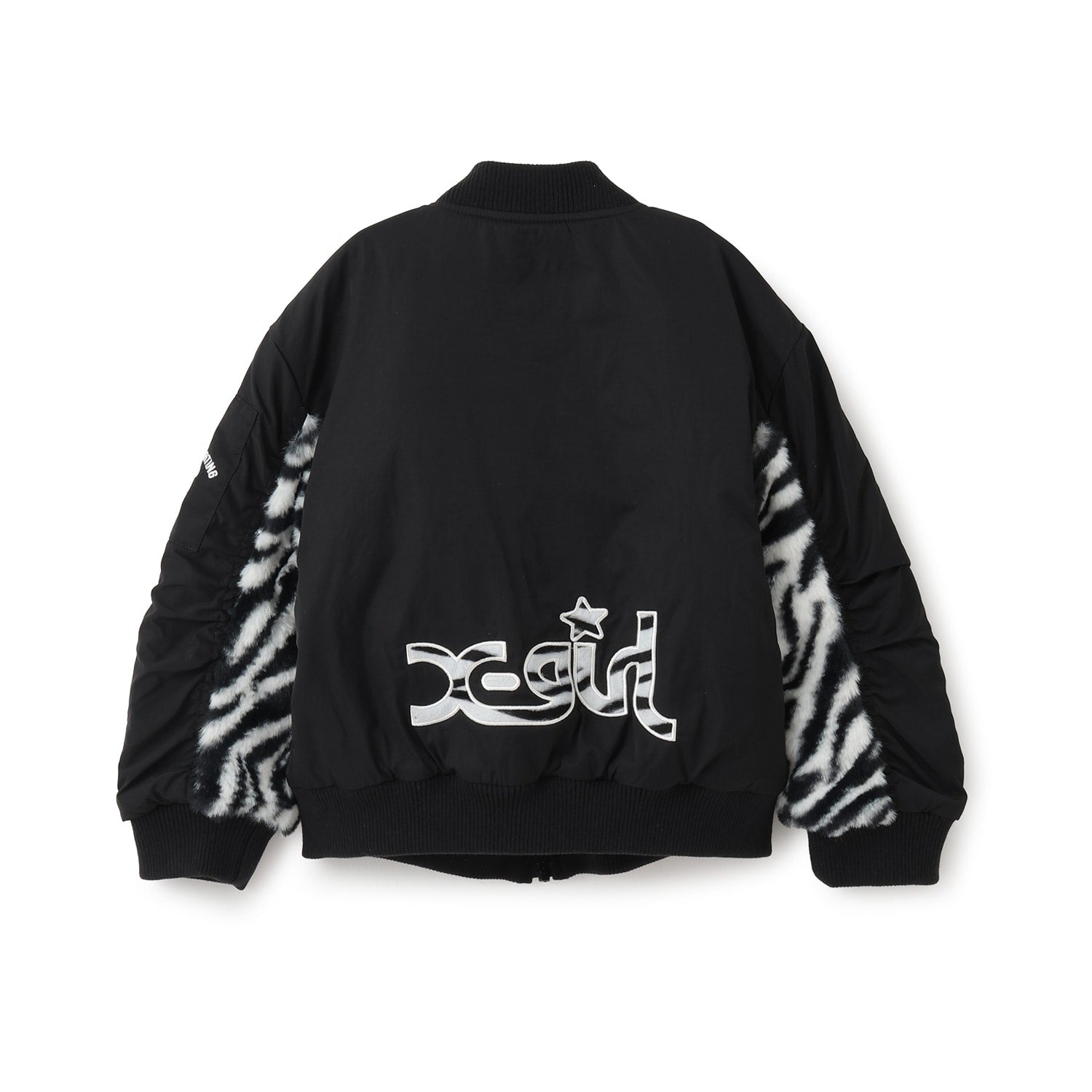 袖下ファー切替ブルゾン