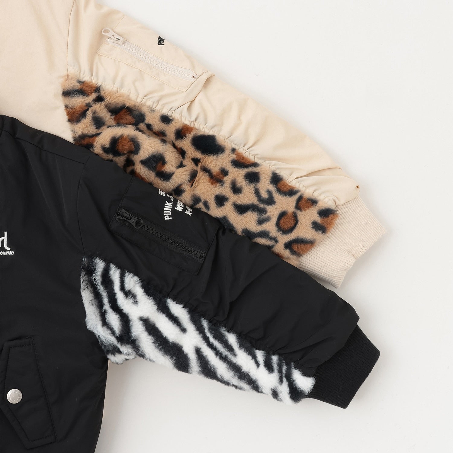 袖下ファー切替ブルゾン