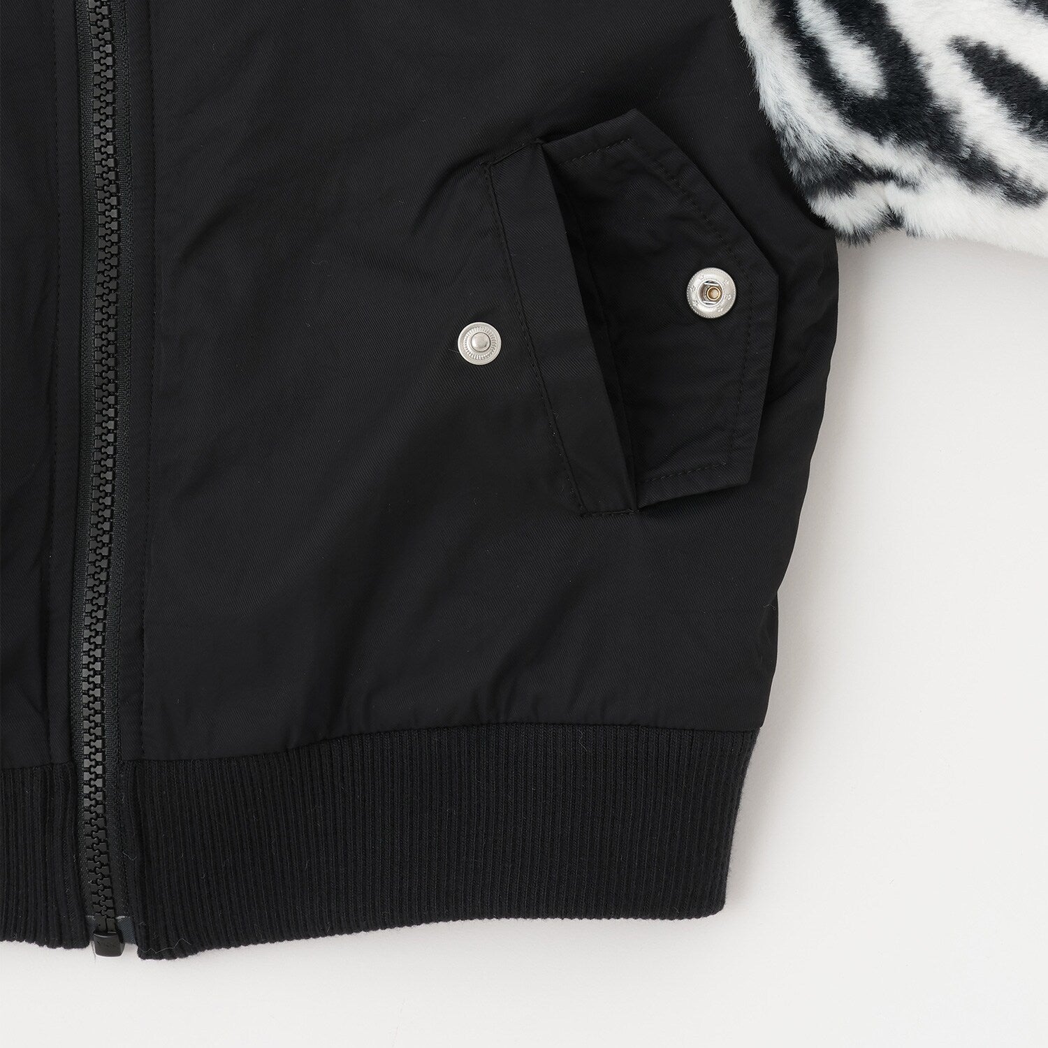 袖下ファー切替ブルゾン
