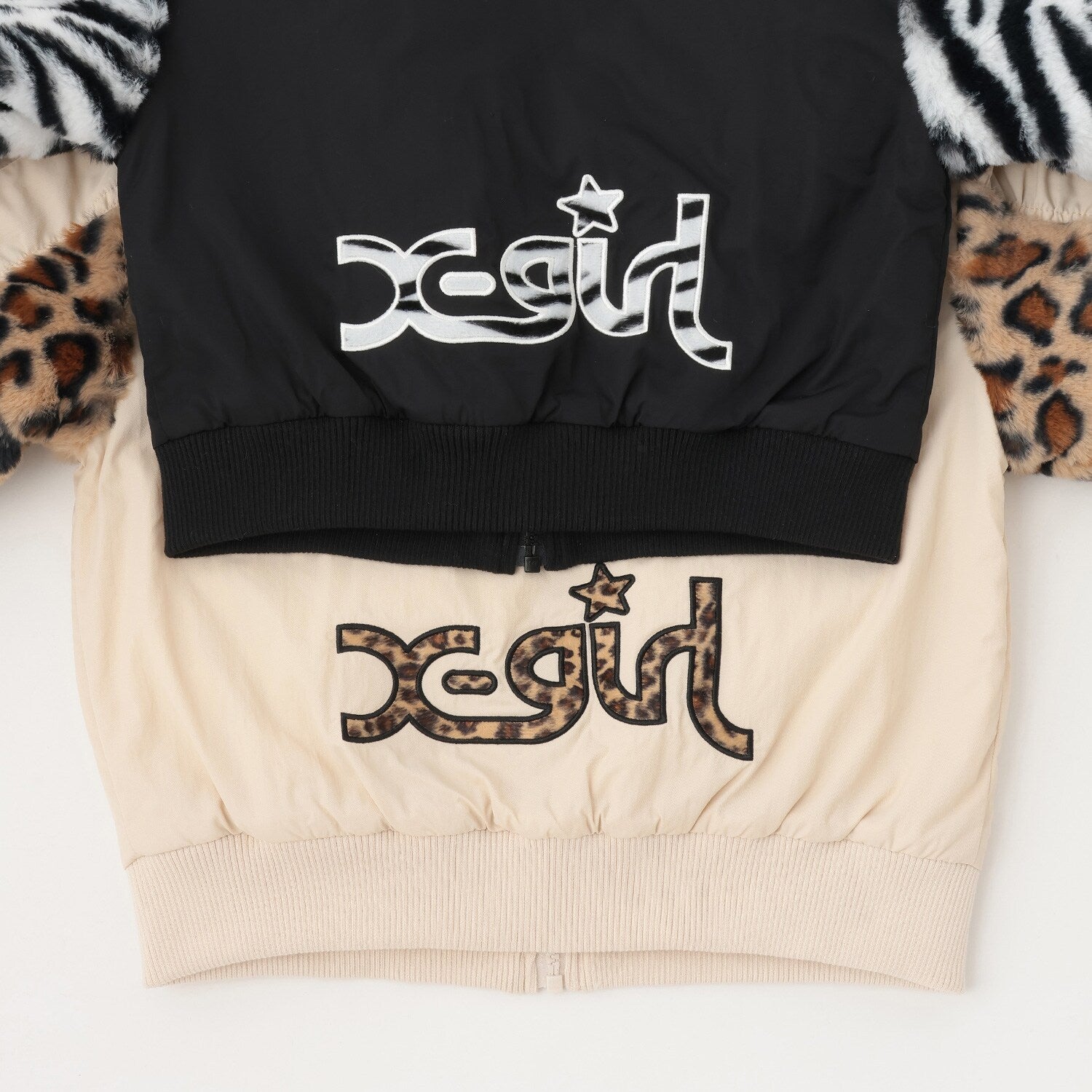 袖下ファー切替ブルゾン