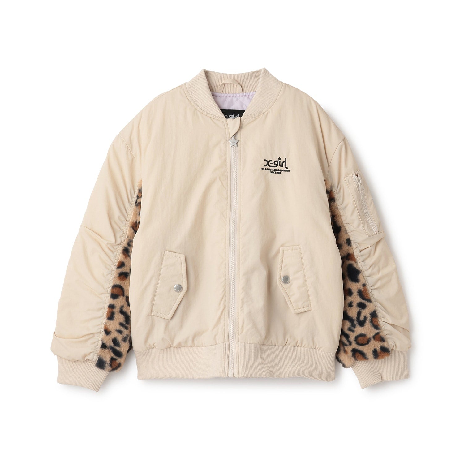 袖下ファー切替ブルゾン