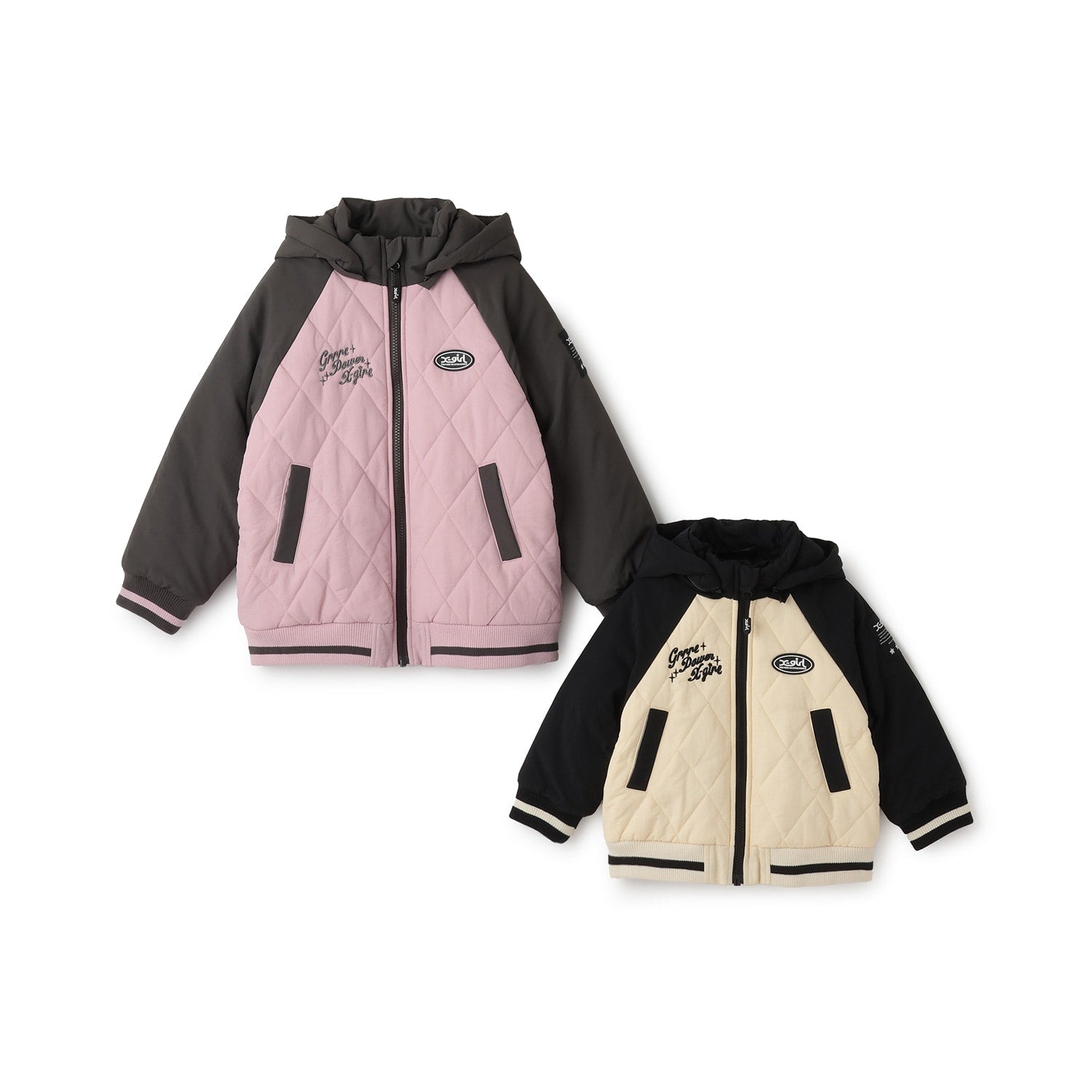 バックロゴキルティングブルゾン