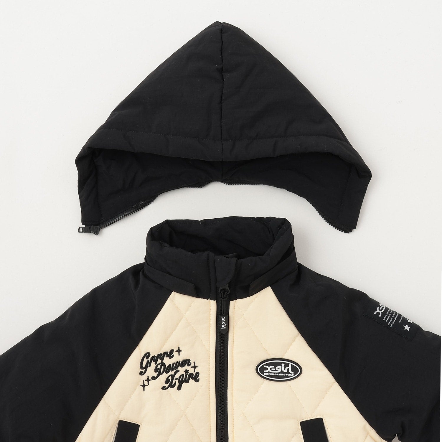 バックロゴキルティングブルゾン