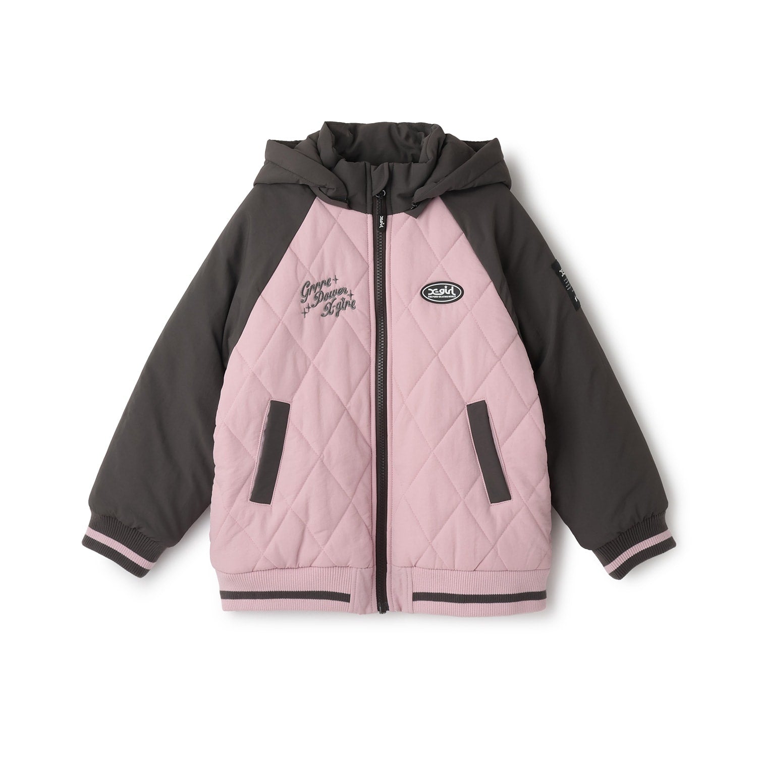 バックロゴキルティングブルゾン