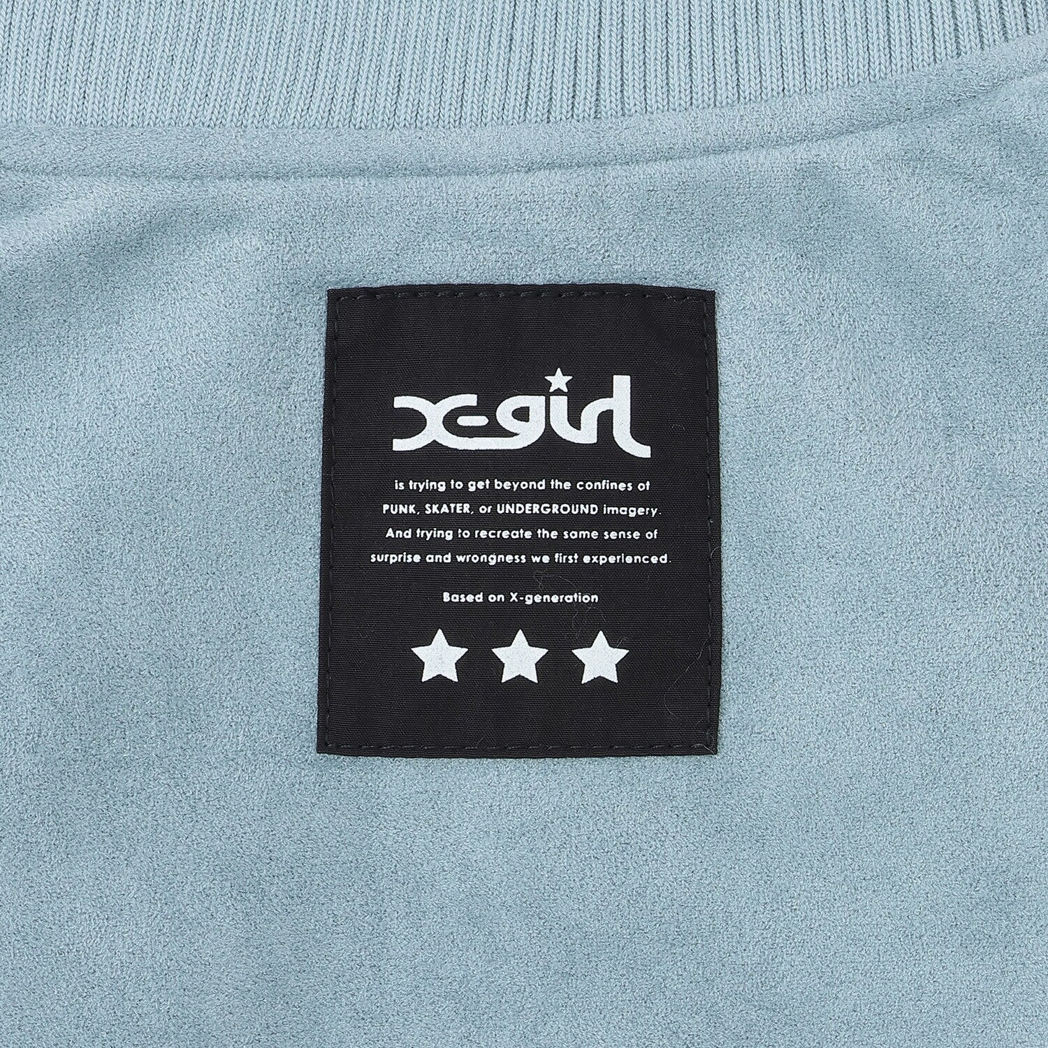 袖ワッペン配色中わたブルゾン