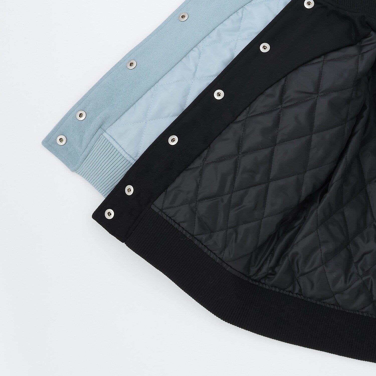 袖ワッペン配色中わたブルゾン