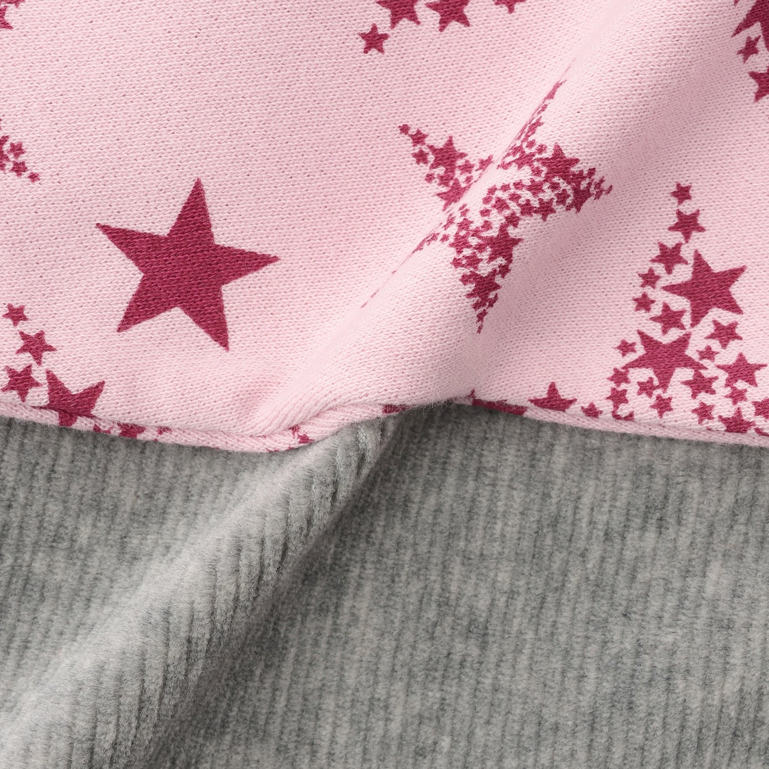 星総柄トレーナー+コーデュロイ調スカートセット