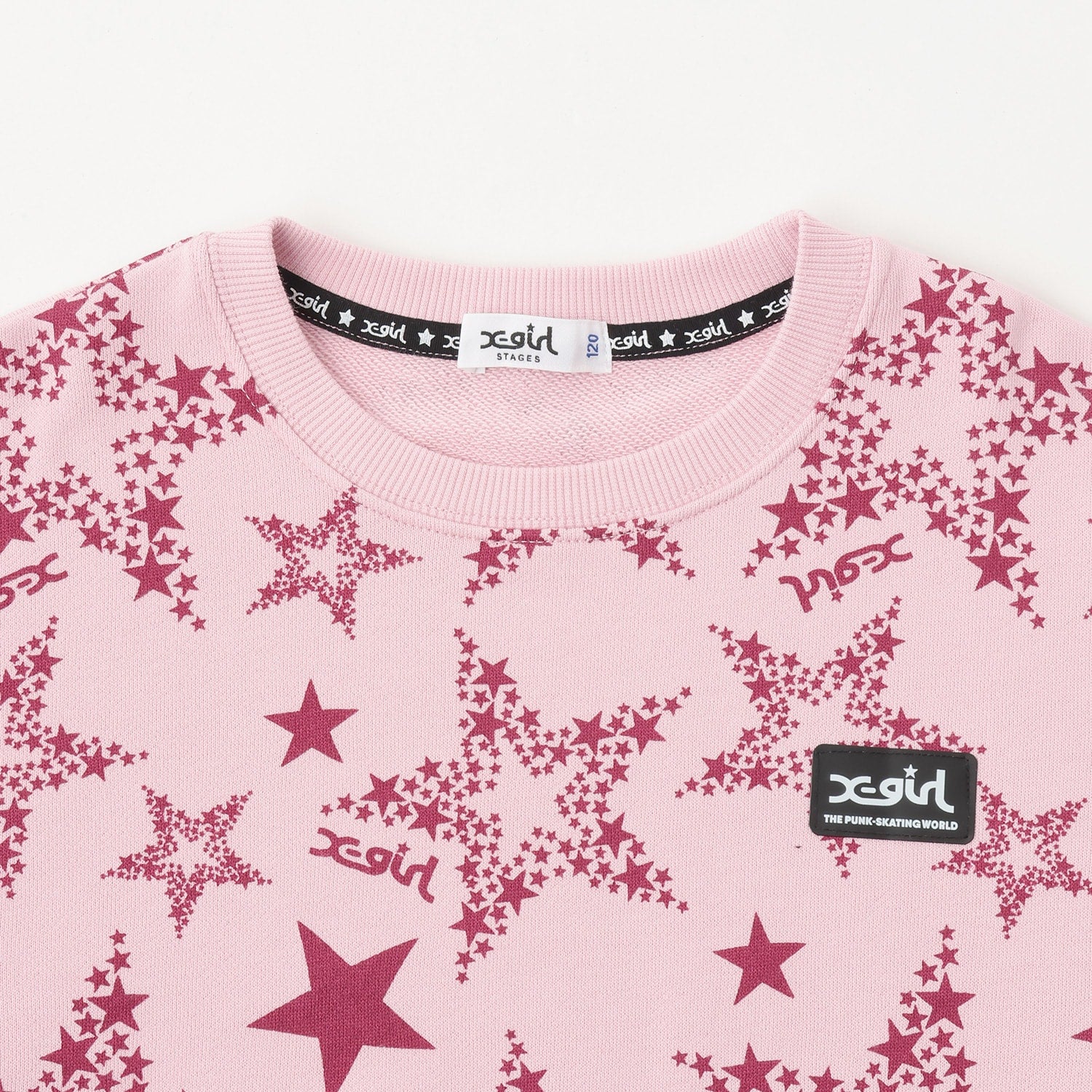 星総柄トレーナー+コーデュロイ調スカートセット