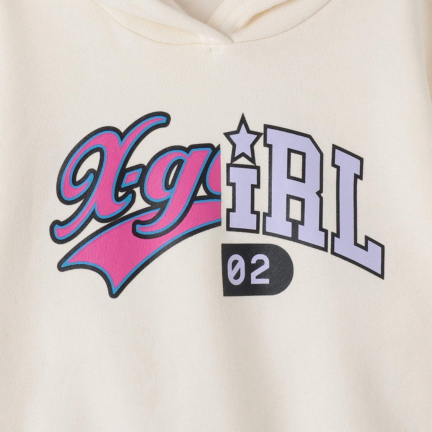 ロゴ裏起毛パーカー+裏起毛カットデニムパンツセット