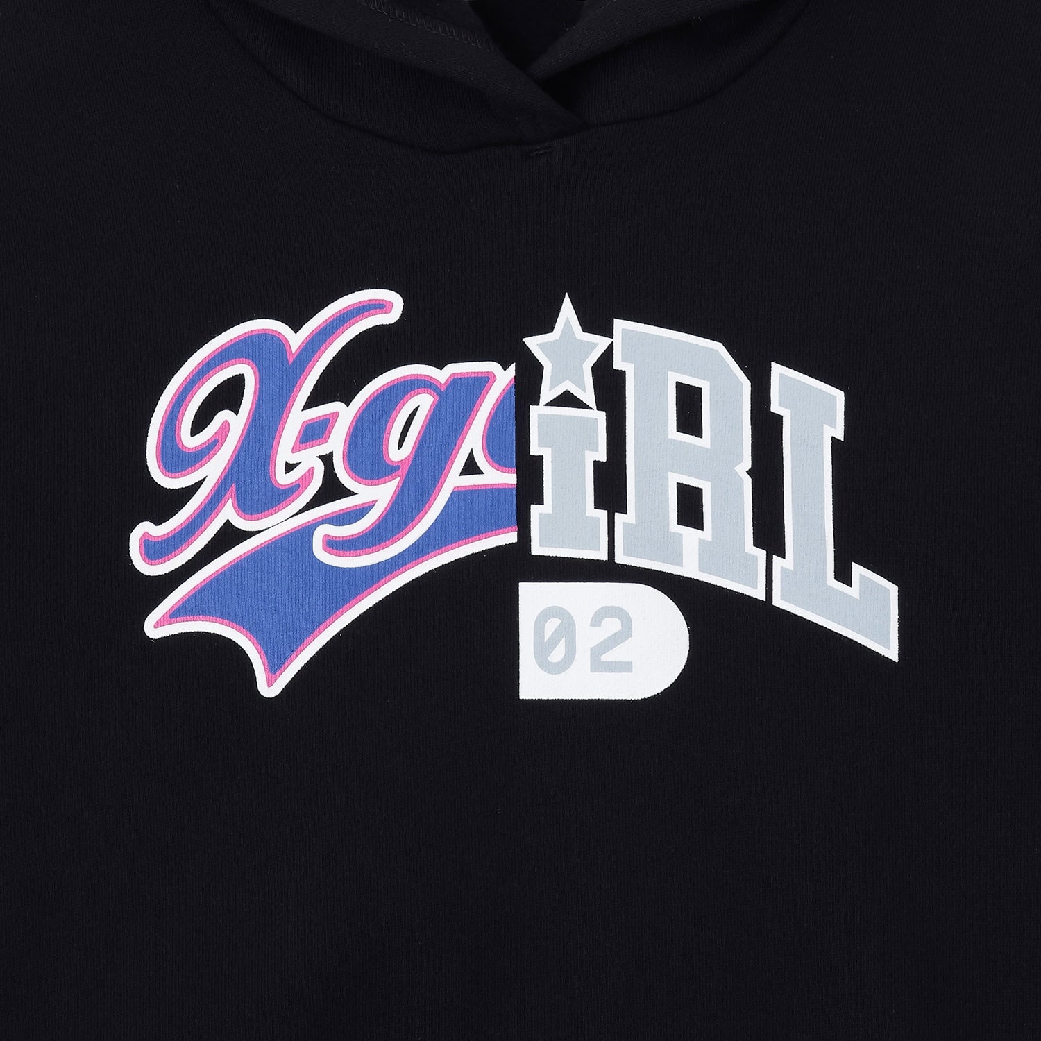 ロゴ裏起毛パーカー+裏起毛カットデニムパンツセット