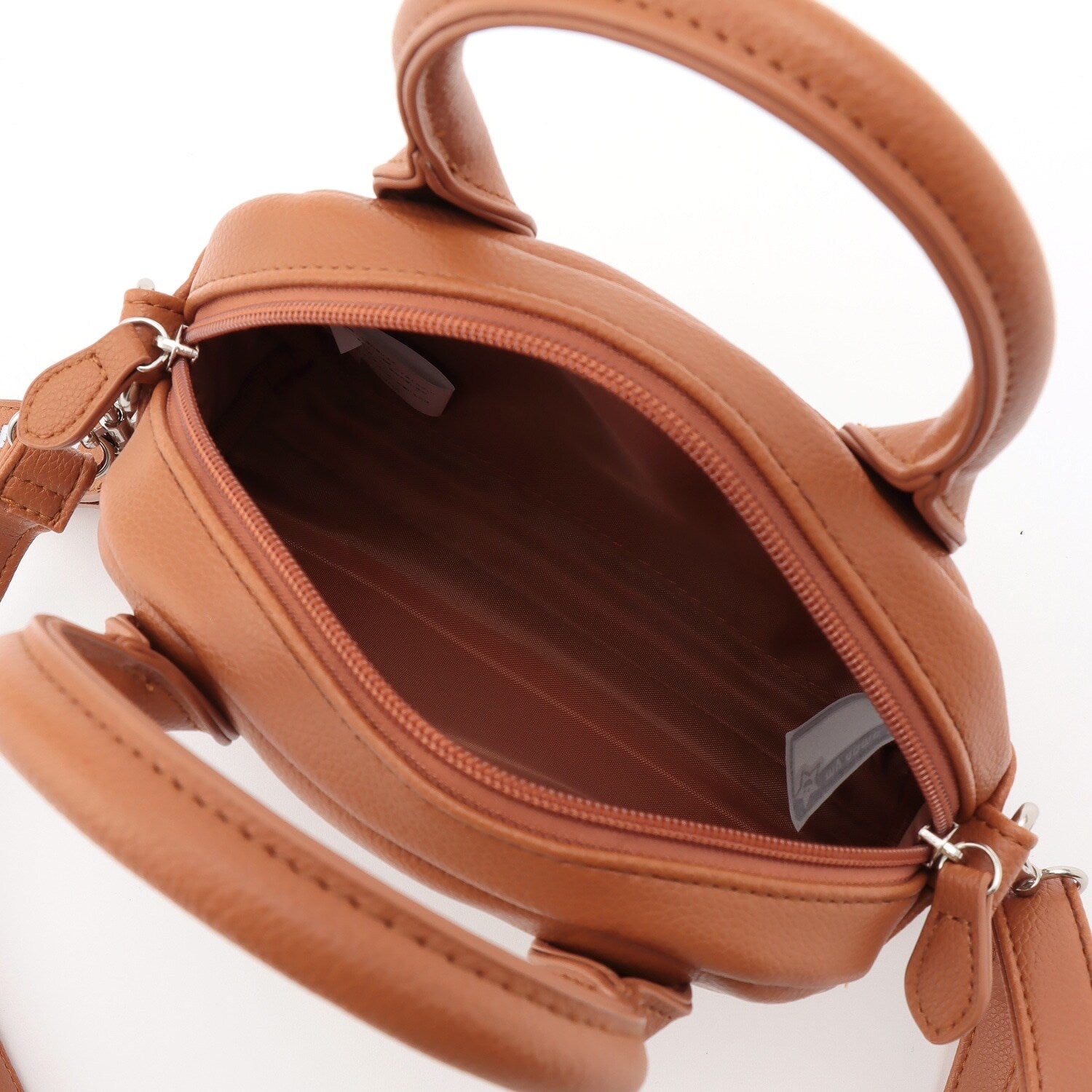 ロゴ型押し合皮ショルダーバッグ