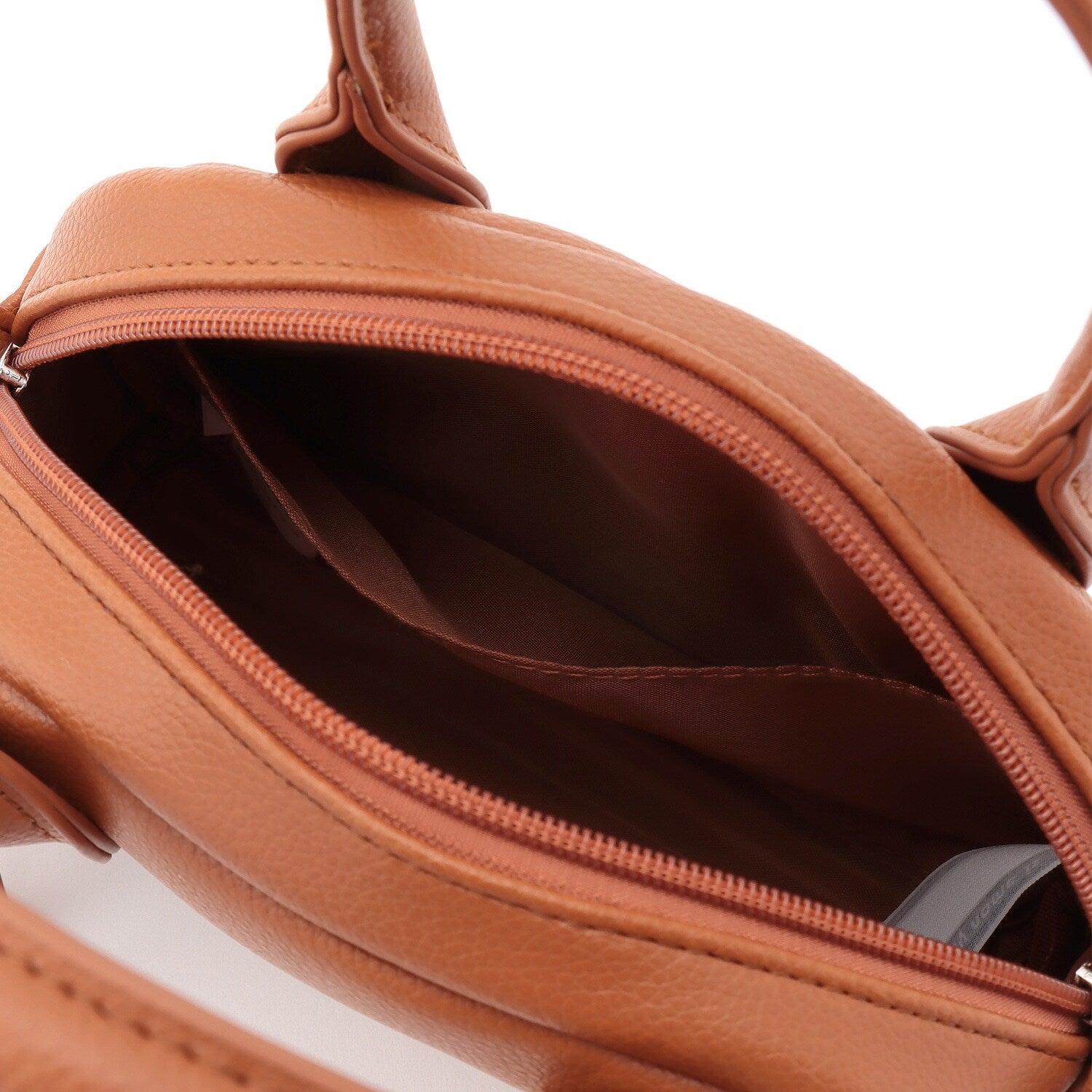 ロゴ型押し合皮ショルダーバッグ