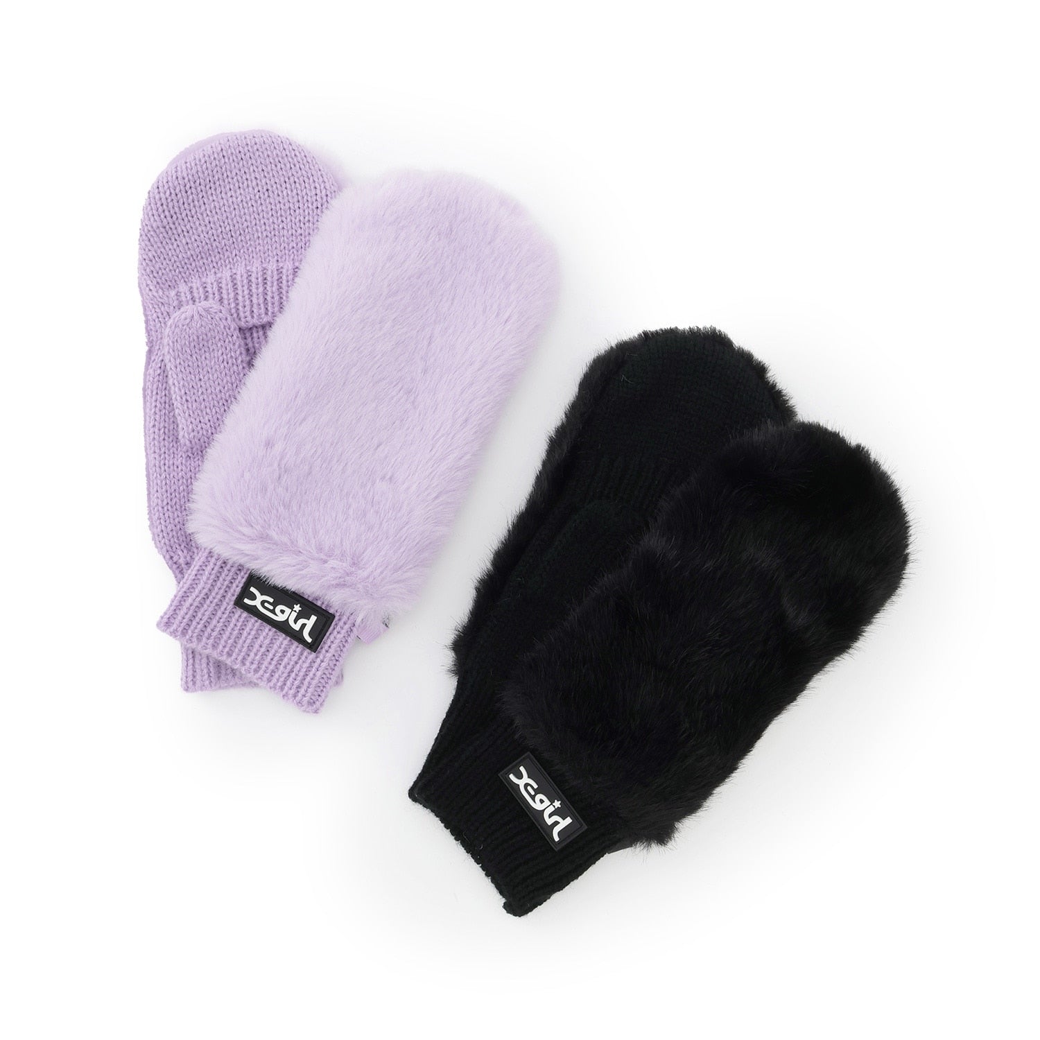 ファー& ニットミトン