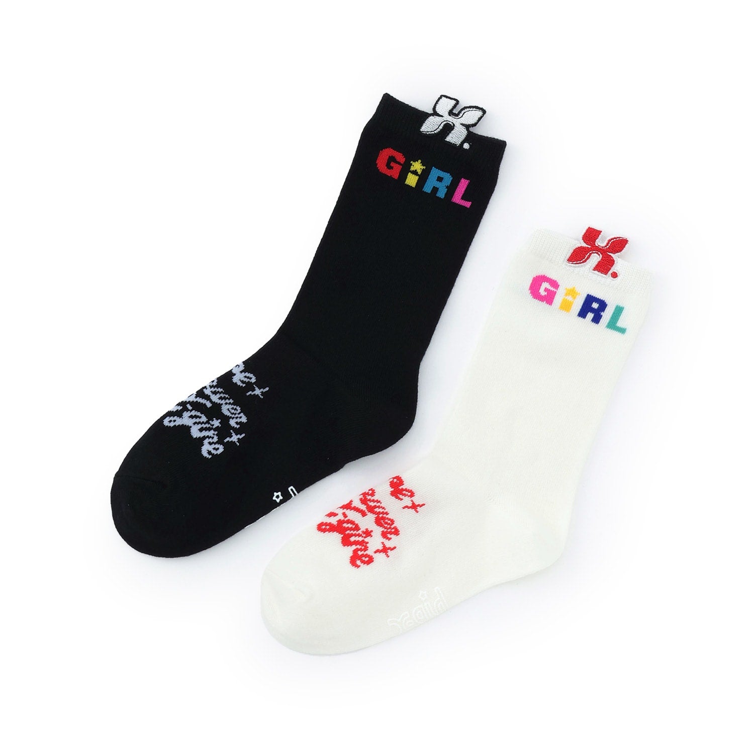 立体ロゴクルーソックス