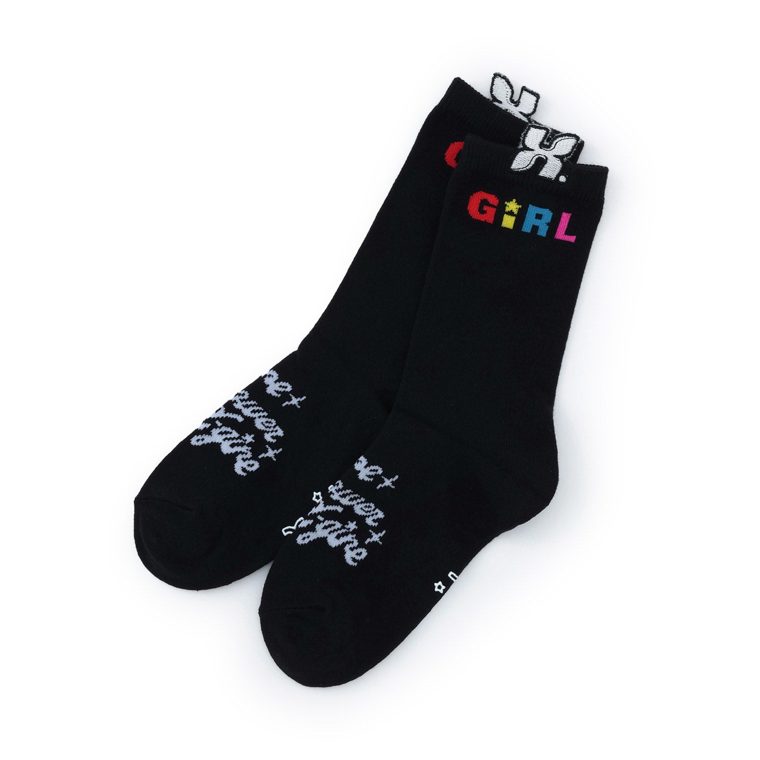 立体ロゴクルーソックス