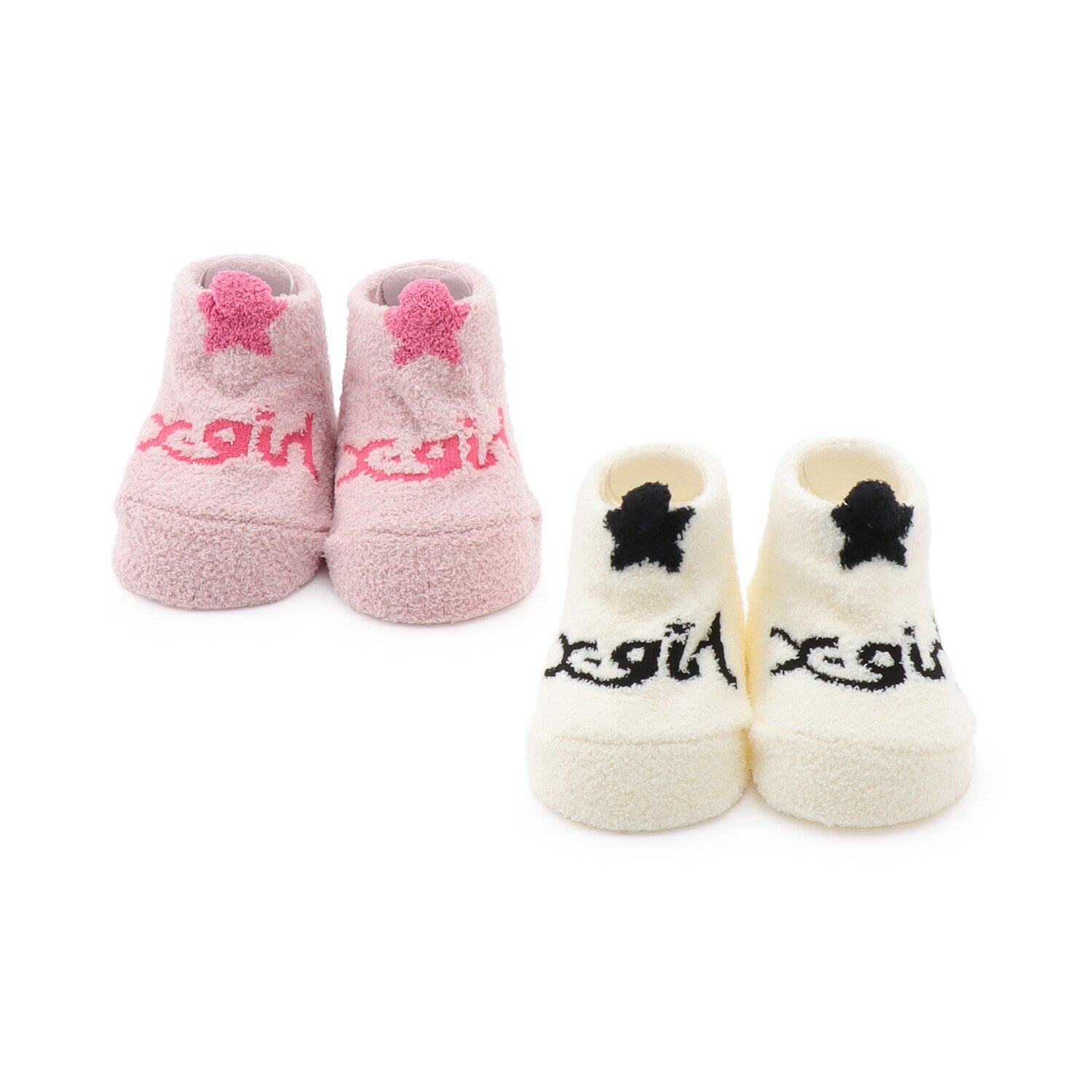 立体星モチーフモールベビーソックス