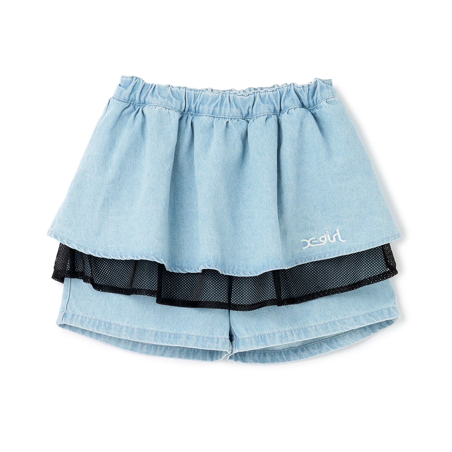 フリルメッシュレイヤード ショートパンツ