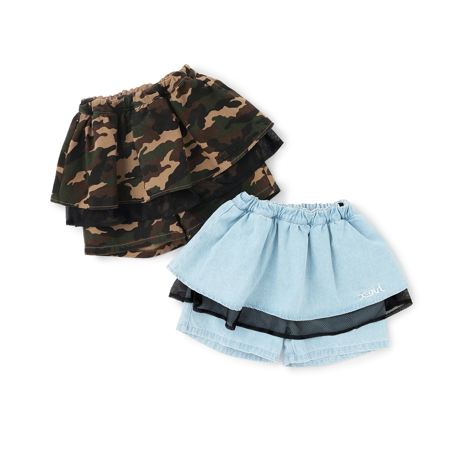 フリルメッシュレイヤード ショートパンツ