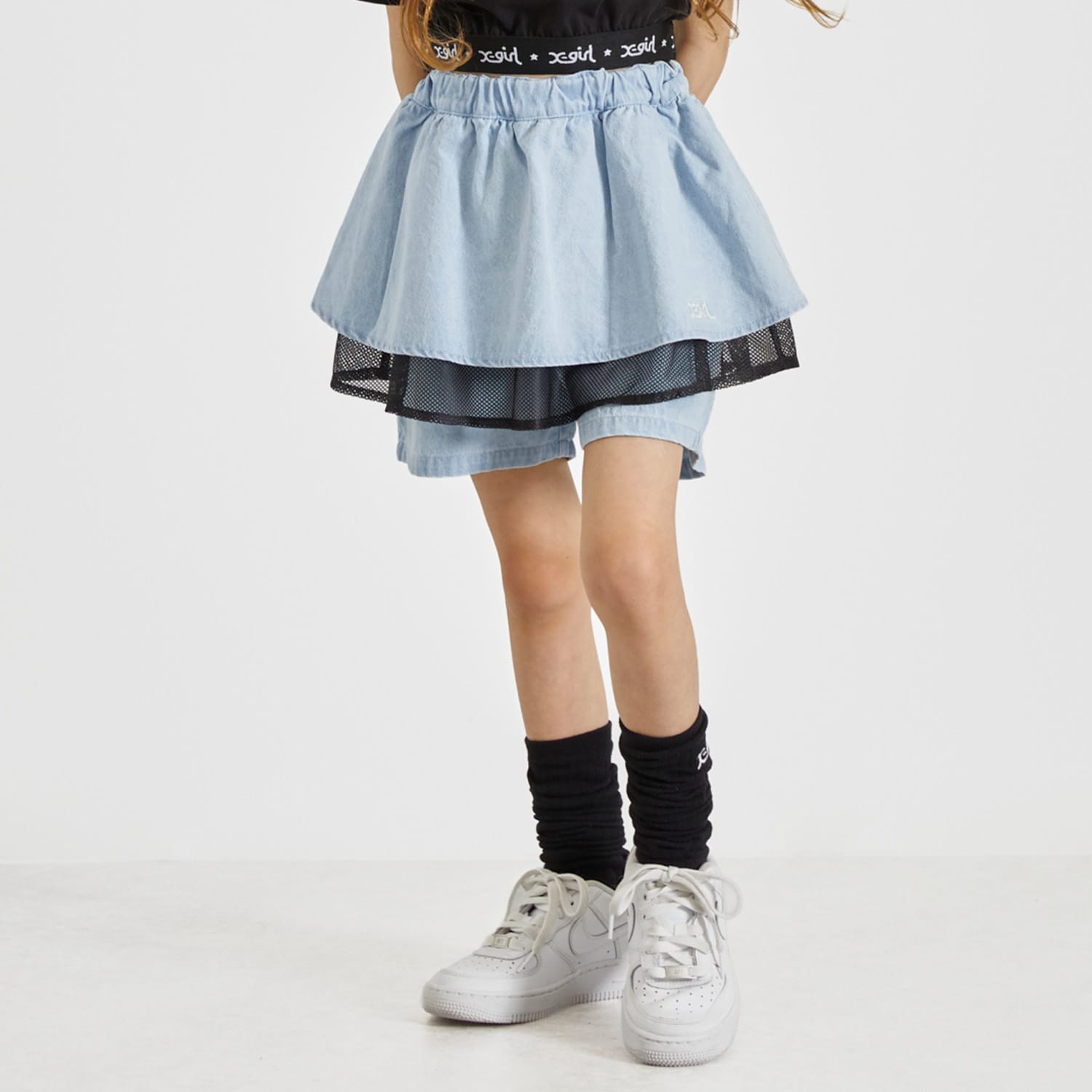 フリルメッシュレイヤード ショートパンツ