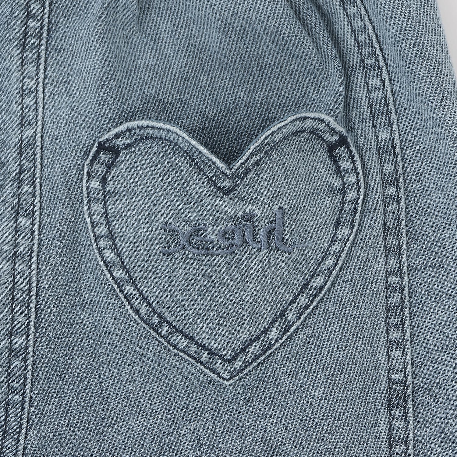 ラインストーンロゴ フレアデニムパンツ