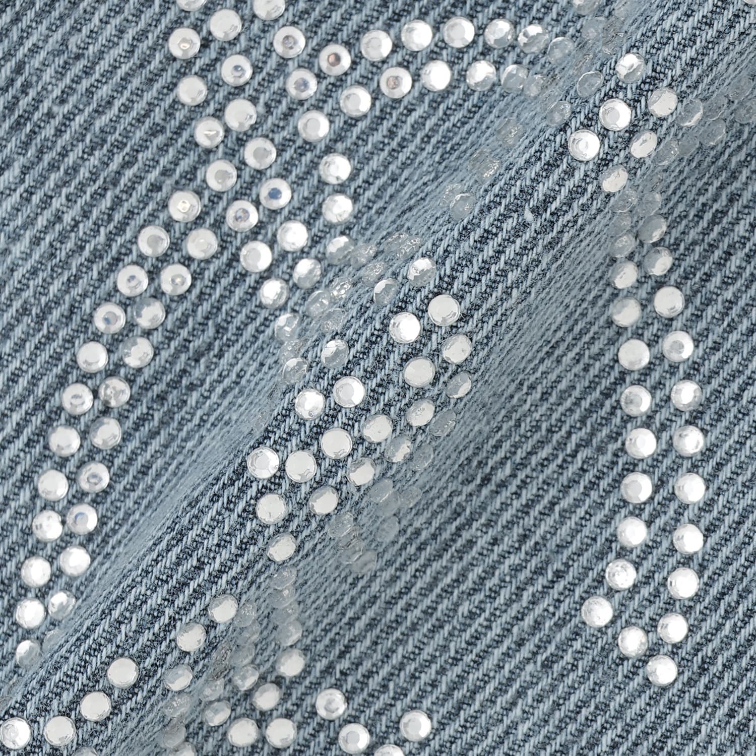 ラインストーンロゴ フレアデニムパンツ