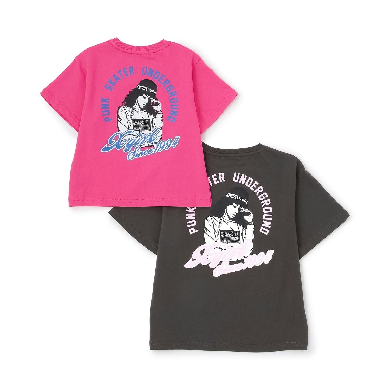 ガールイラストバックプリント 半袖Tシャツ