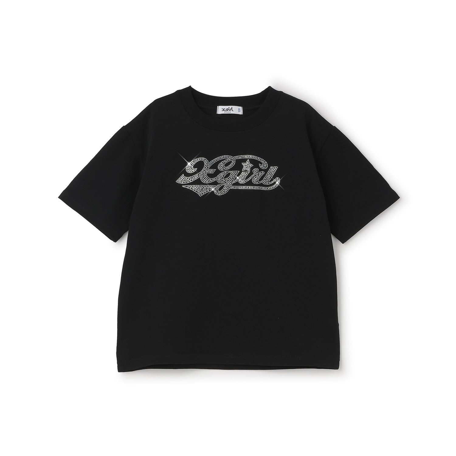 ラインストーンロゴ 半袖Tシャツ