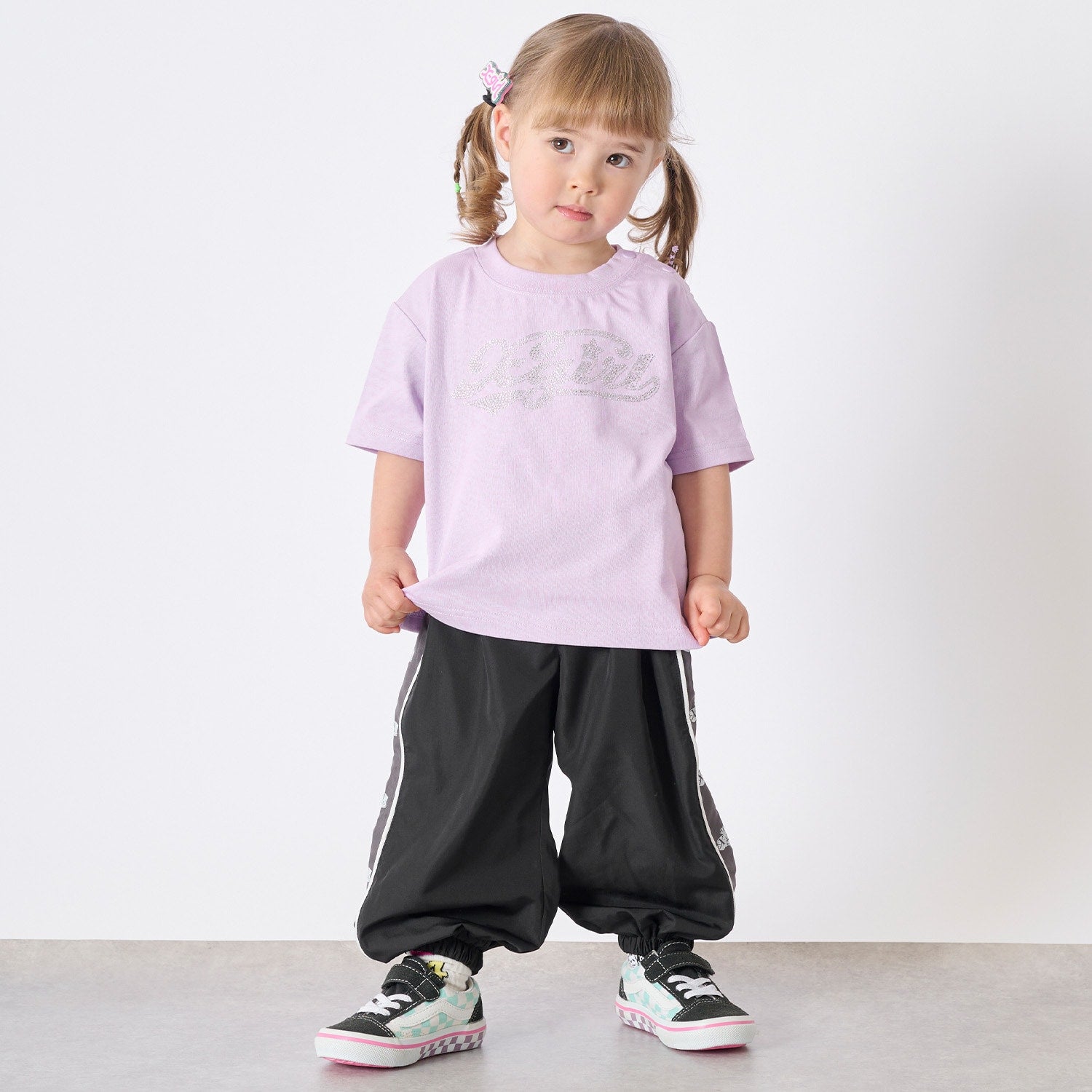 ラインストーンロゴ 半袖Tシャツ