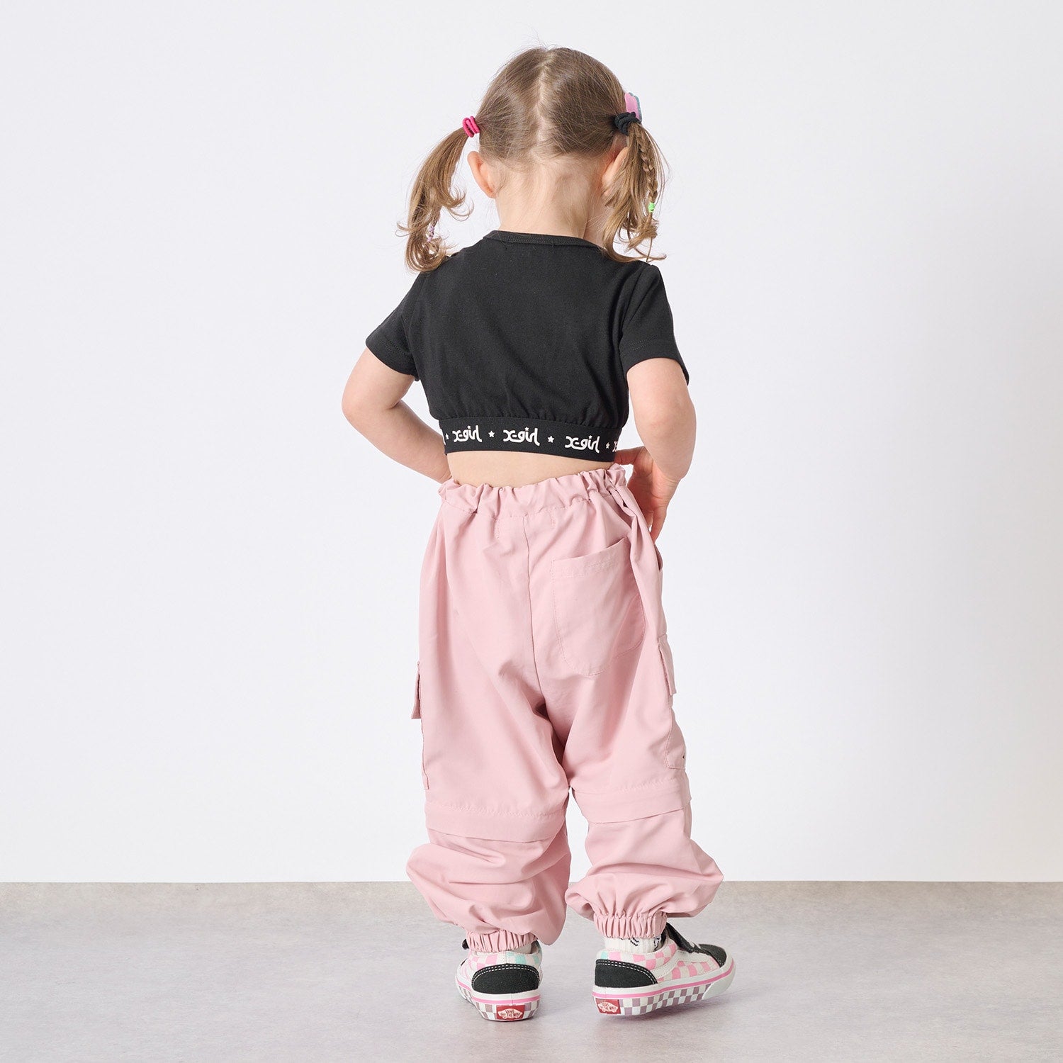 ラインストーンロゴ ショート丈半袖Tシャツ