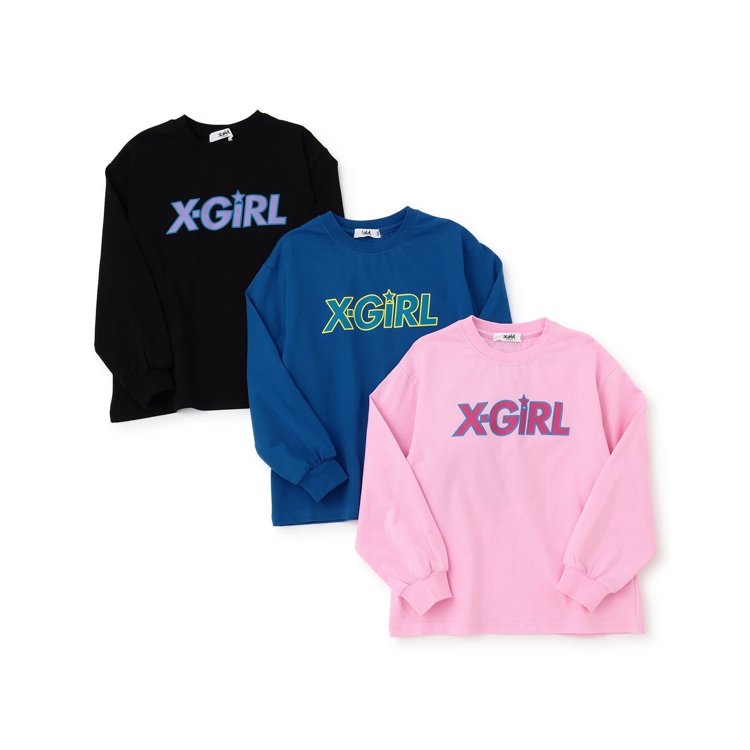 X-girlロゴ長袖Tシャツ