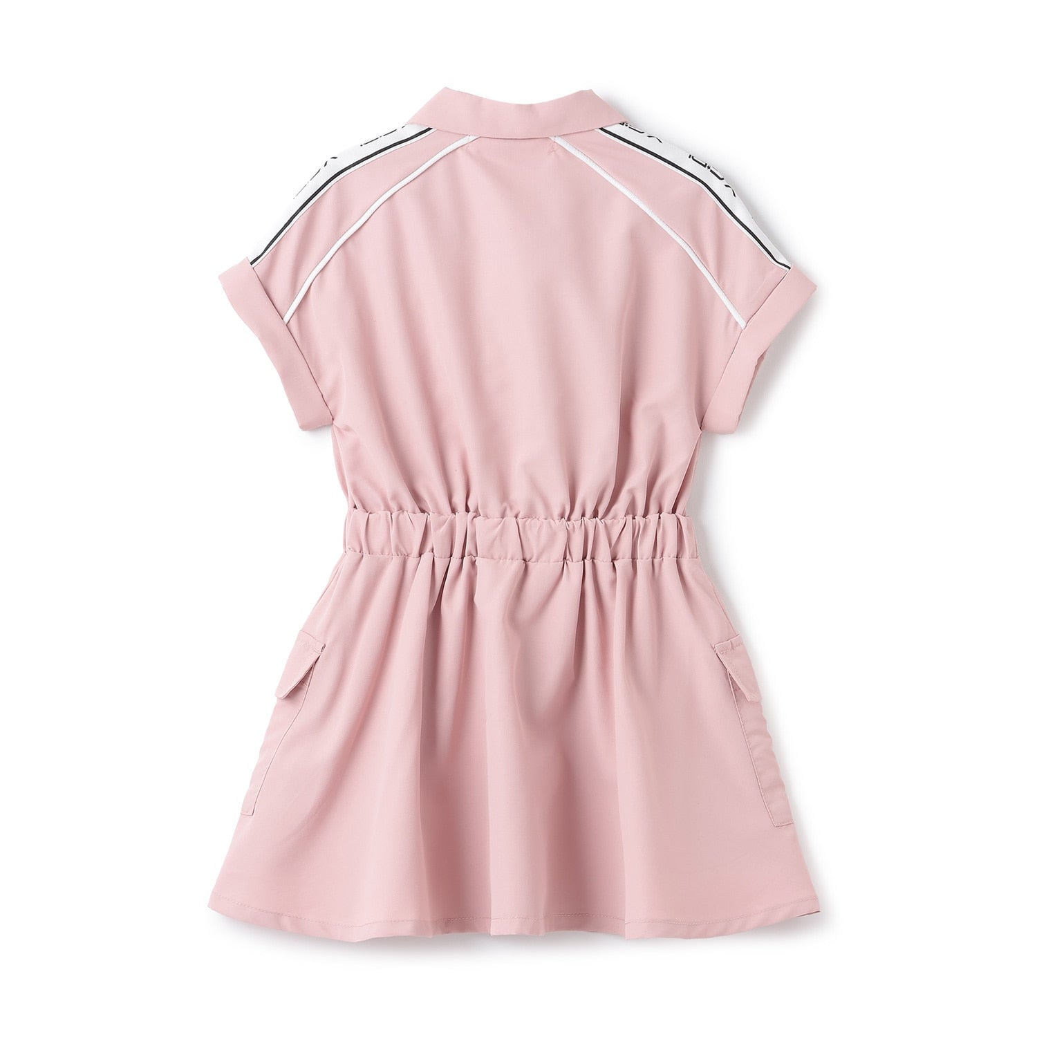 肩ロゴラインカーゴ半袖ワンピース