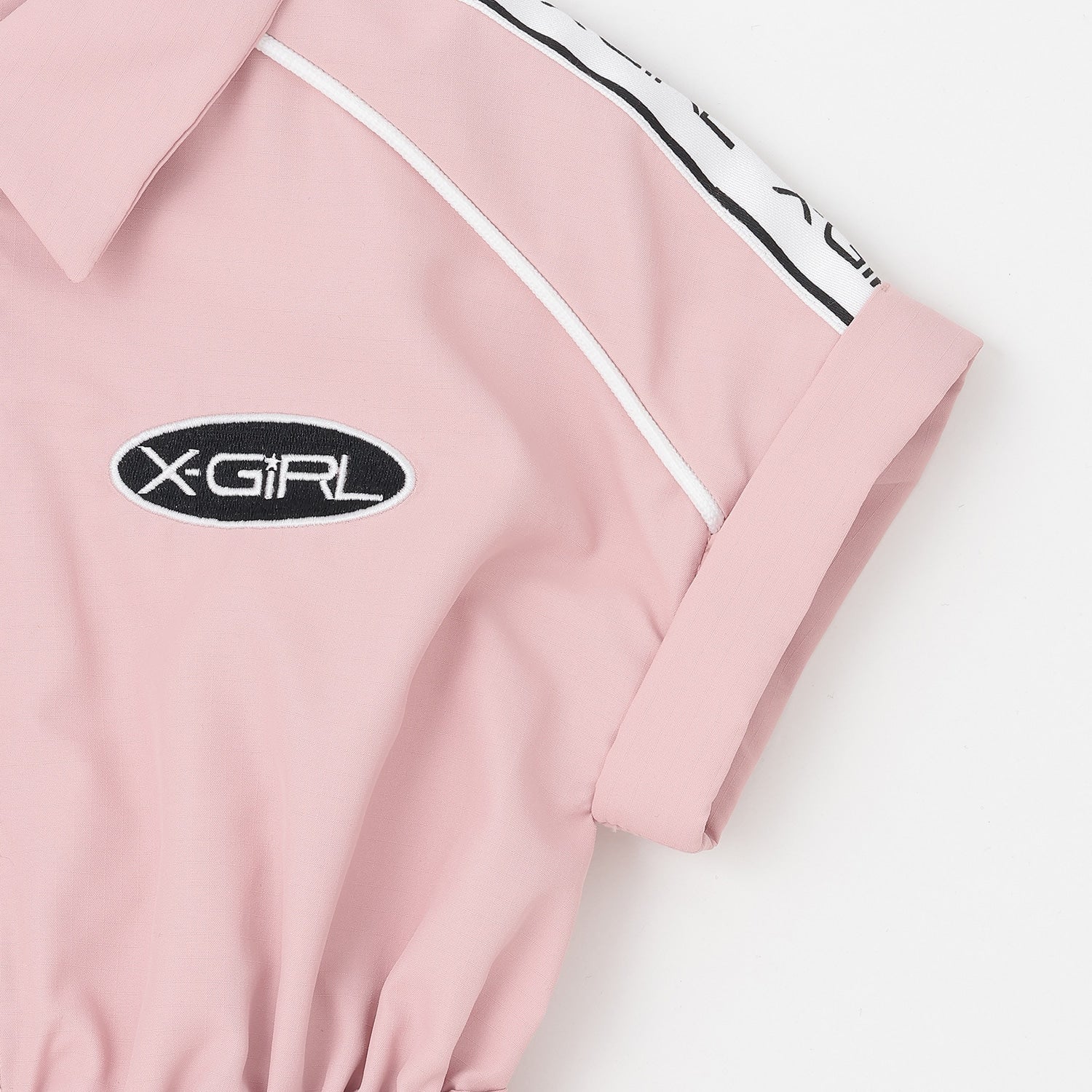 肩ロゴラインカーゴ半袖ワンピース