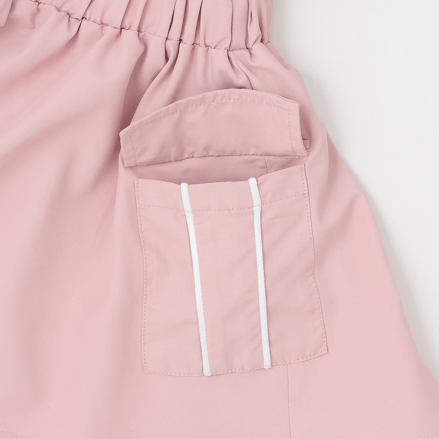 肩ロゴラインカーゴ半袖ワンピース