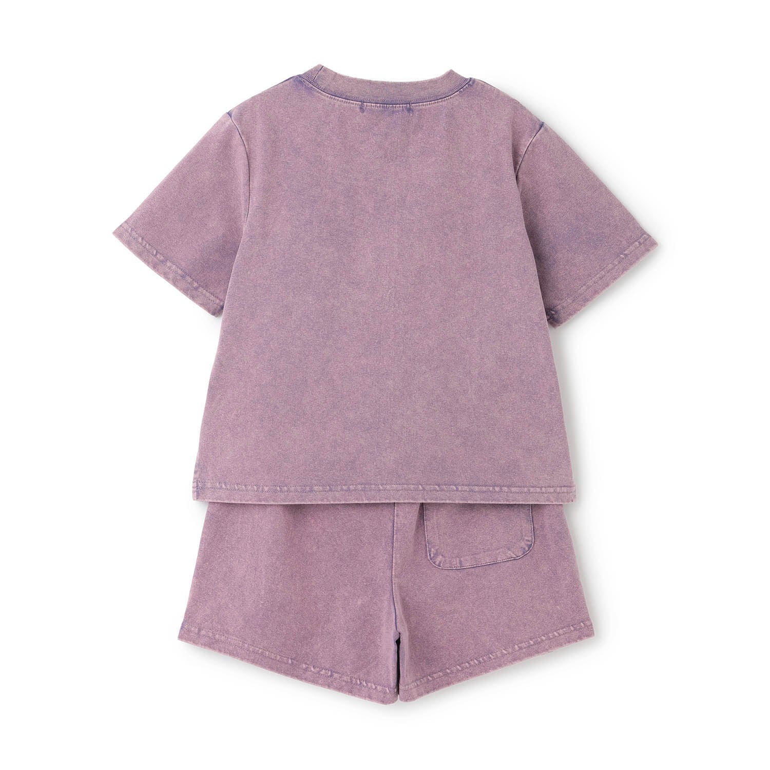 ピグメント加工Tシャツ+プリーツスカートセット