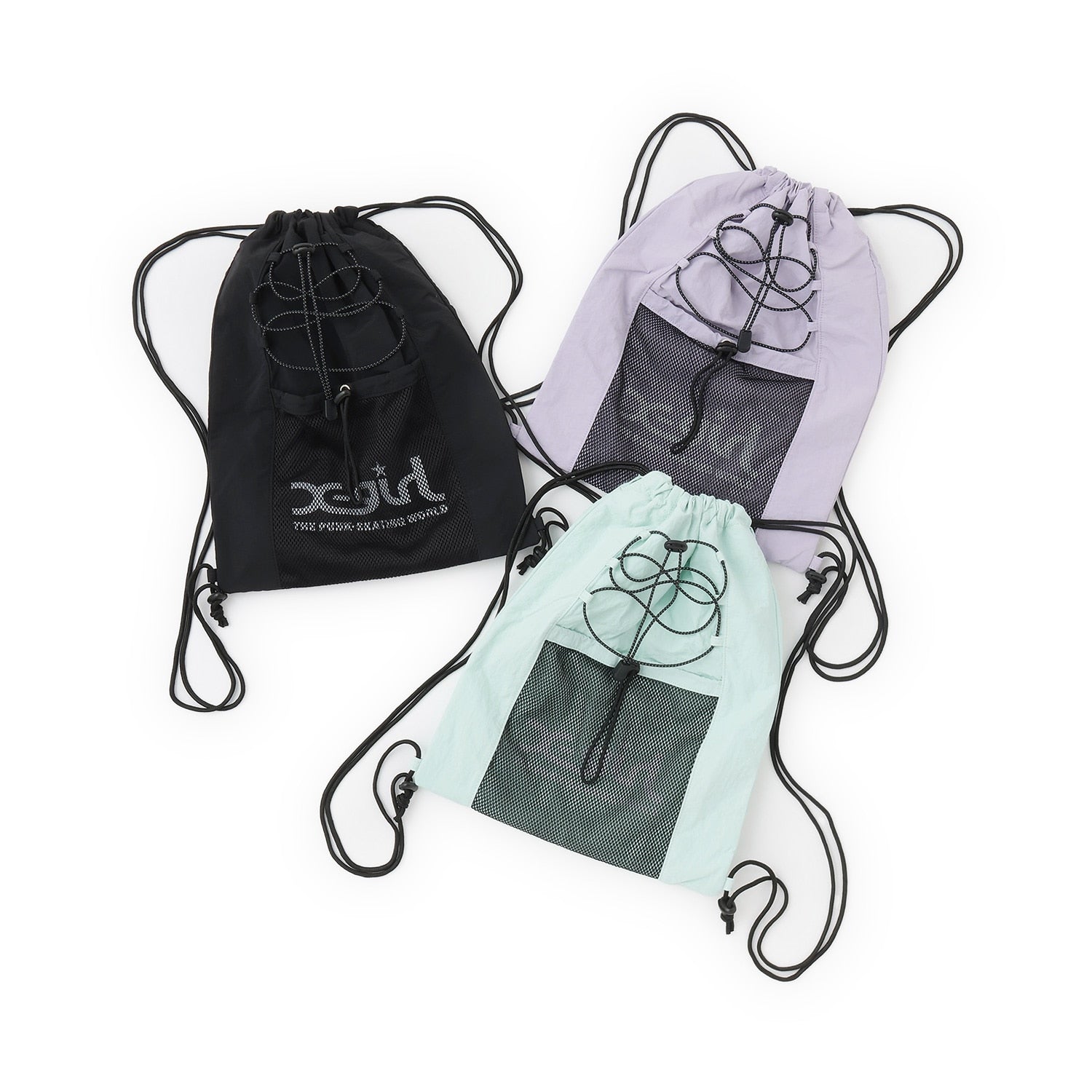 ロゴ メッシュナップサック