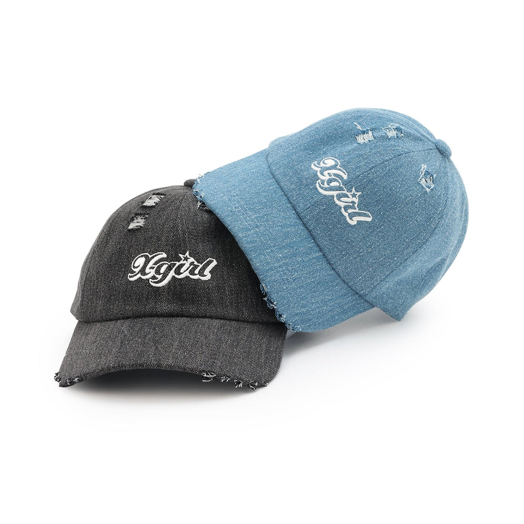 ダメージ加工ブルーキャップ X-girl Stages / ロゴ刺しゅうダメージ加工キャップ – calif（カリフ