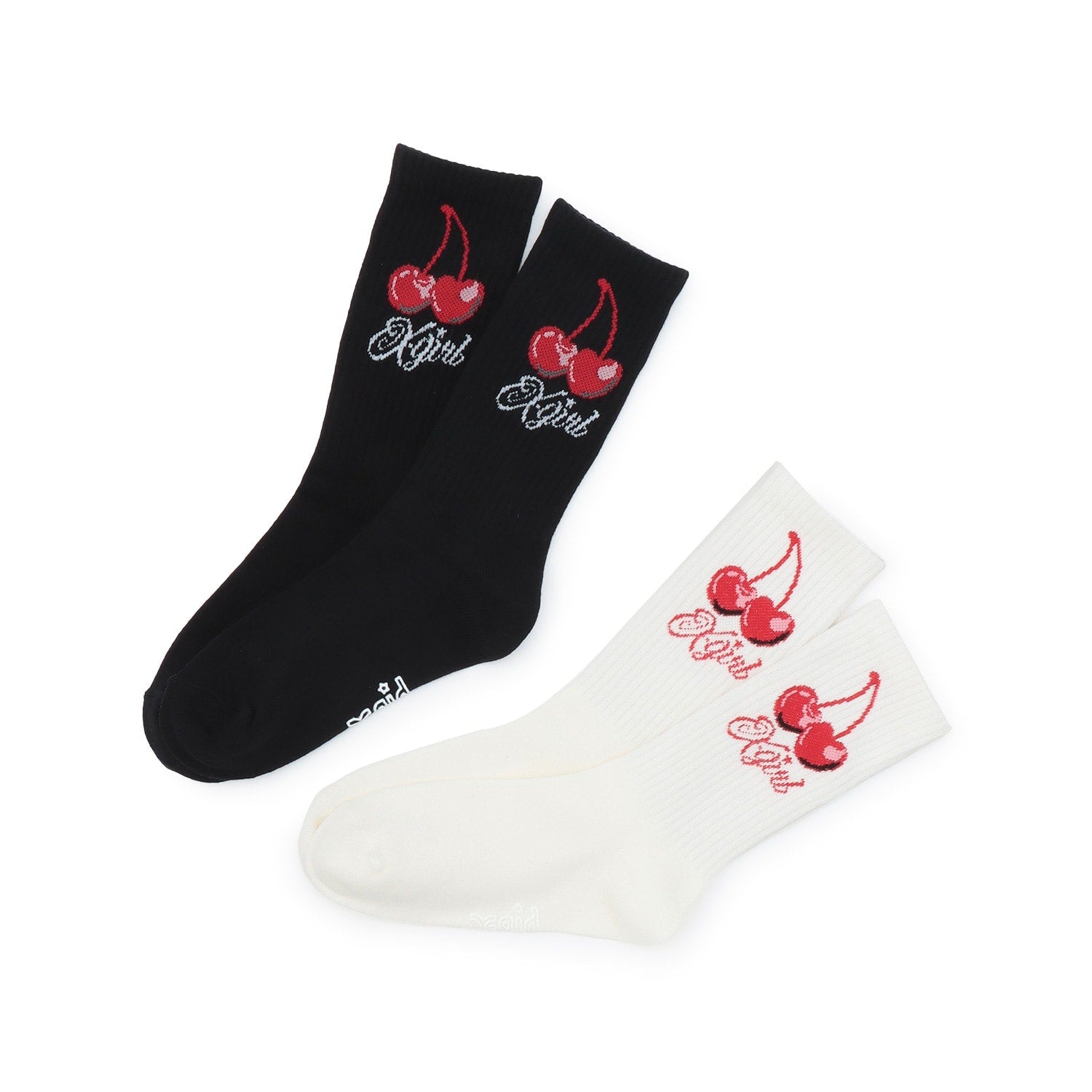 チェリーロゴ クルーリブソックス