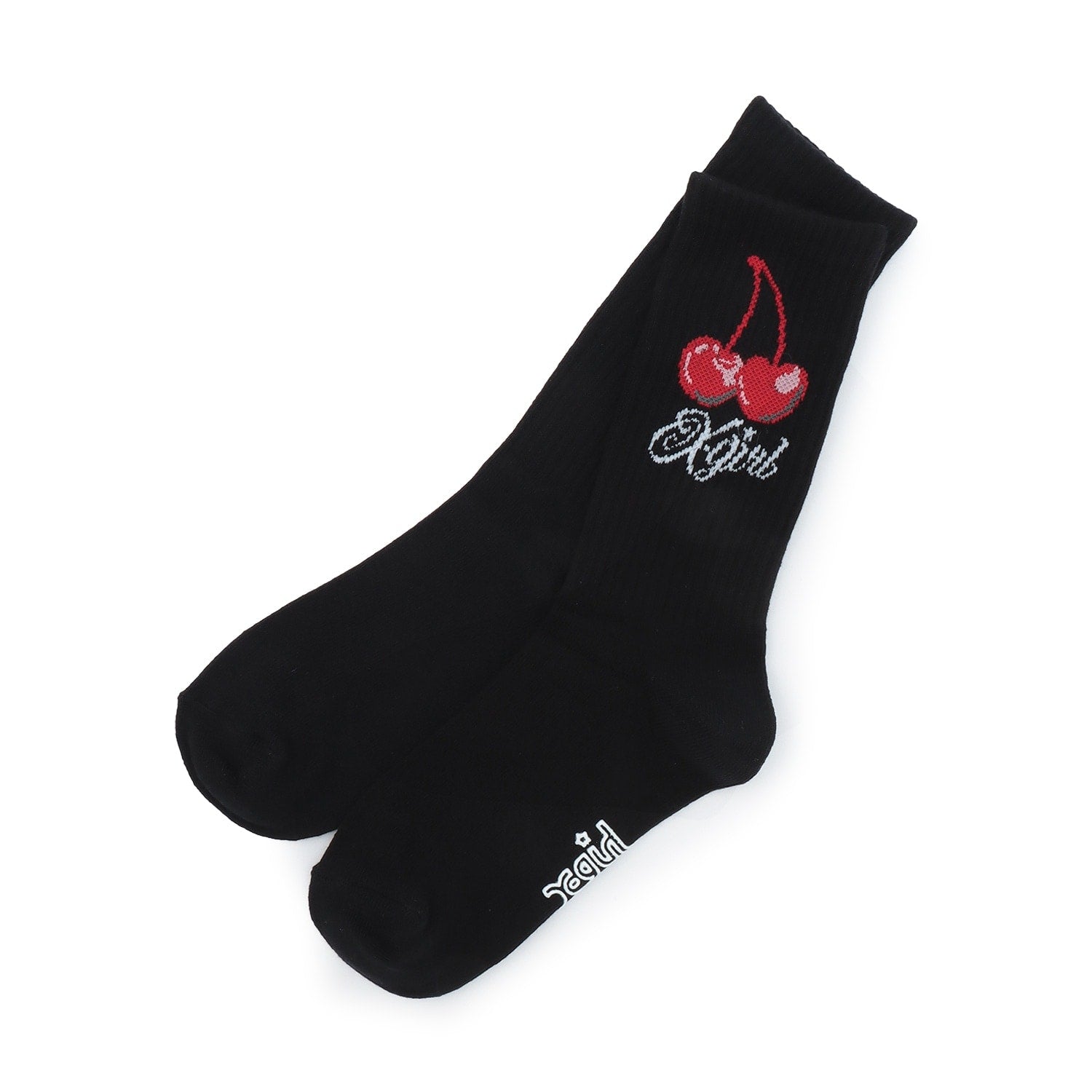 チェリーロゴ クルーリブソックス