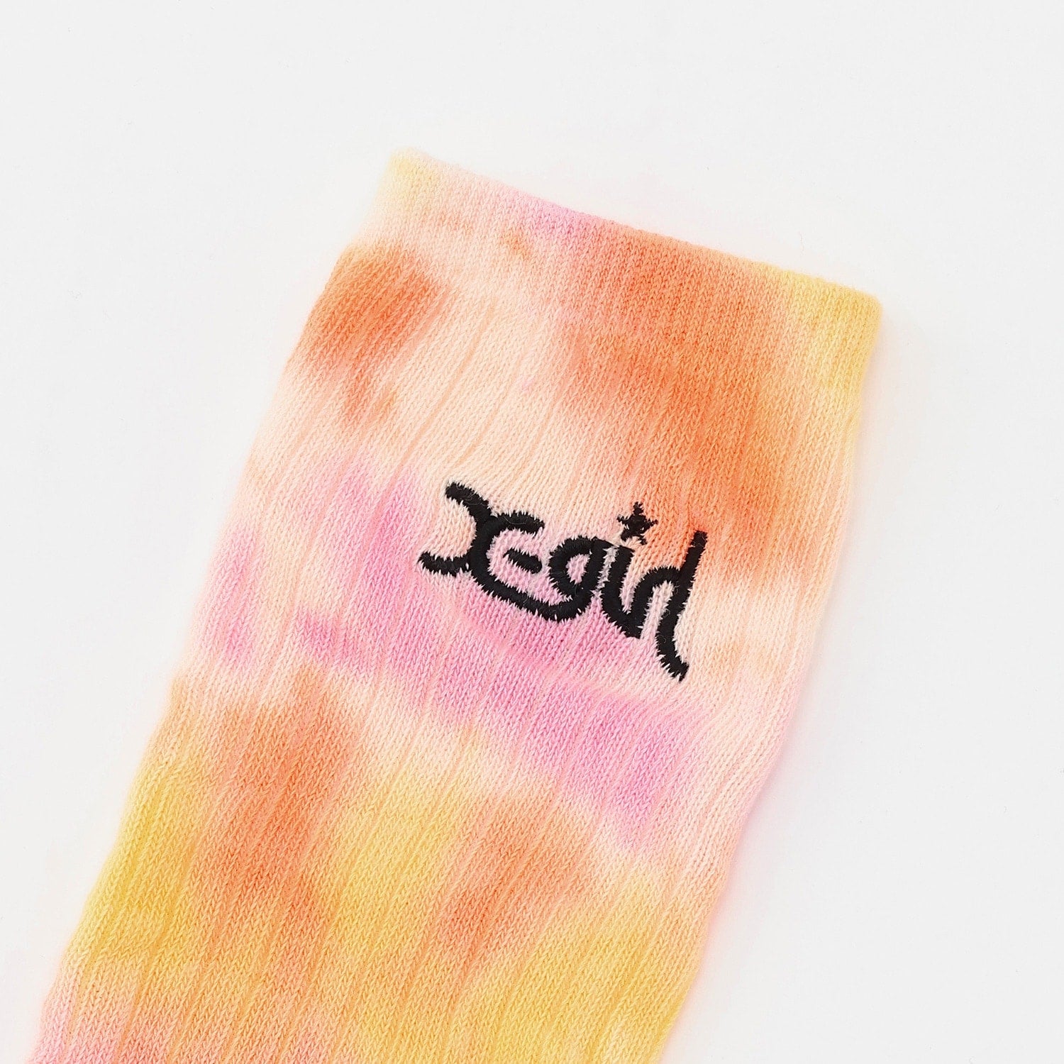 ロゴ刺しゅう タイダイルーズソックス