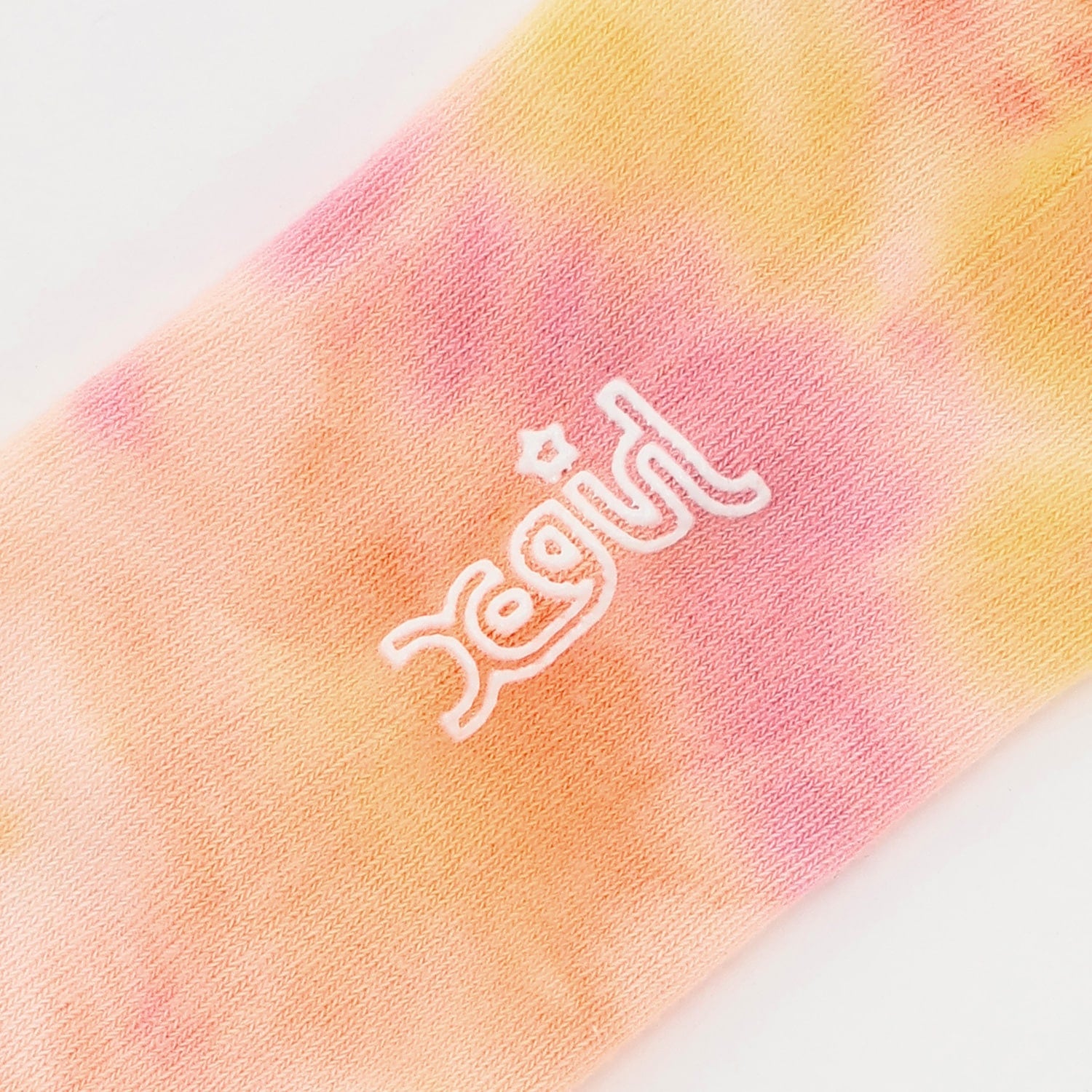 ロゴ刺しゅう タイダイルーズソックス