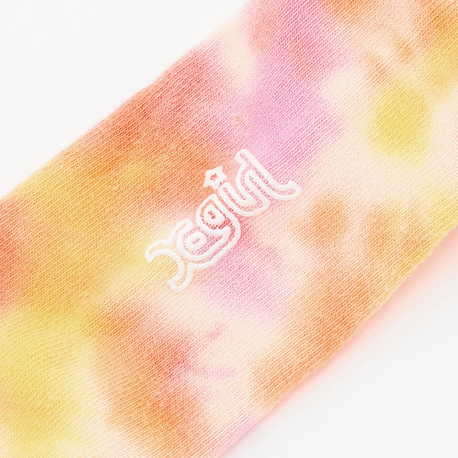 ロゴライン タイダイ クルーリブソックス