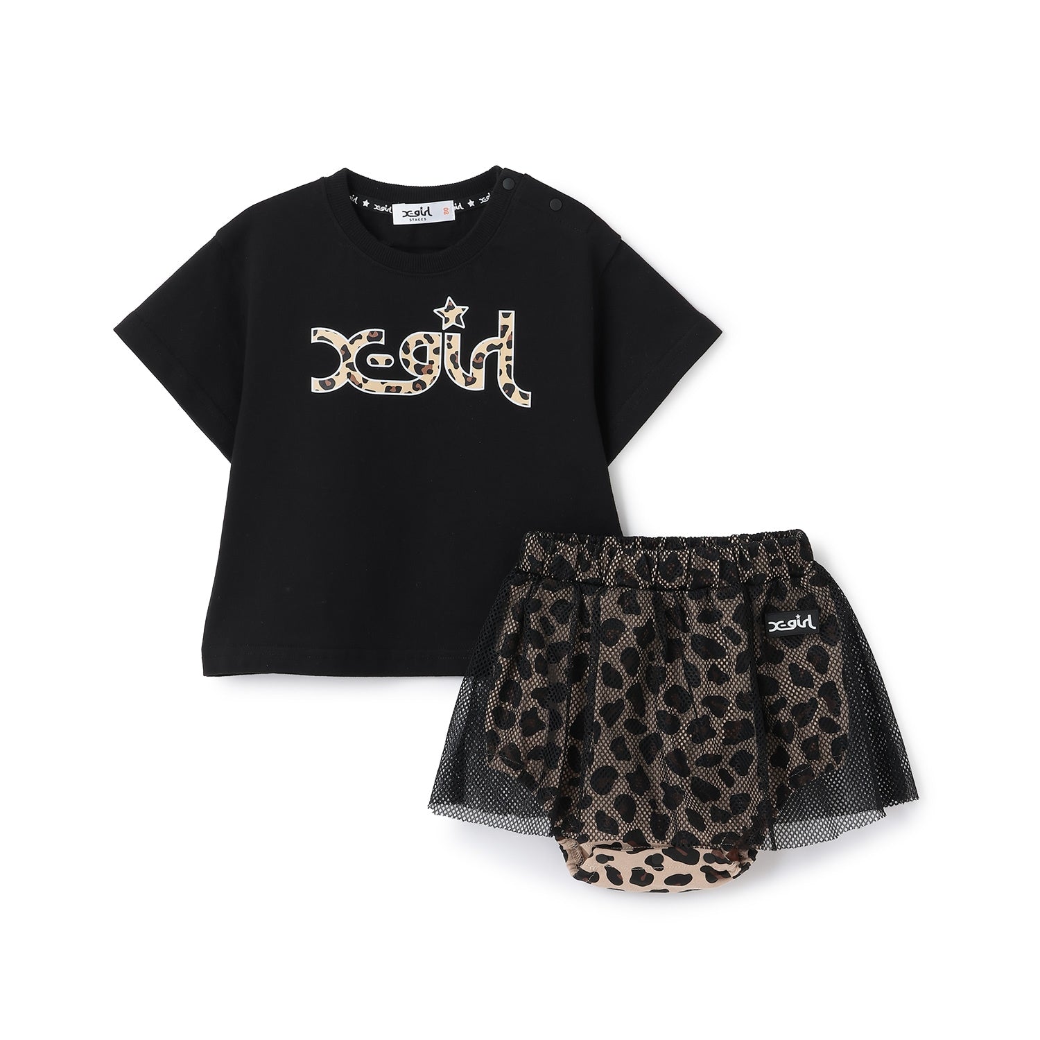 ミルズロゴ半袖T+メッシュスカートブルマセット