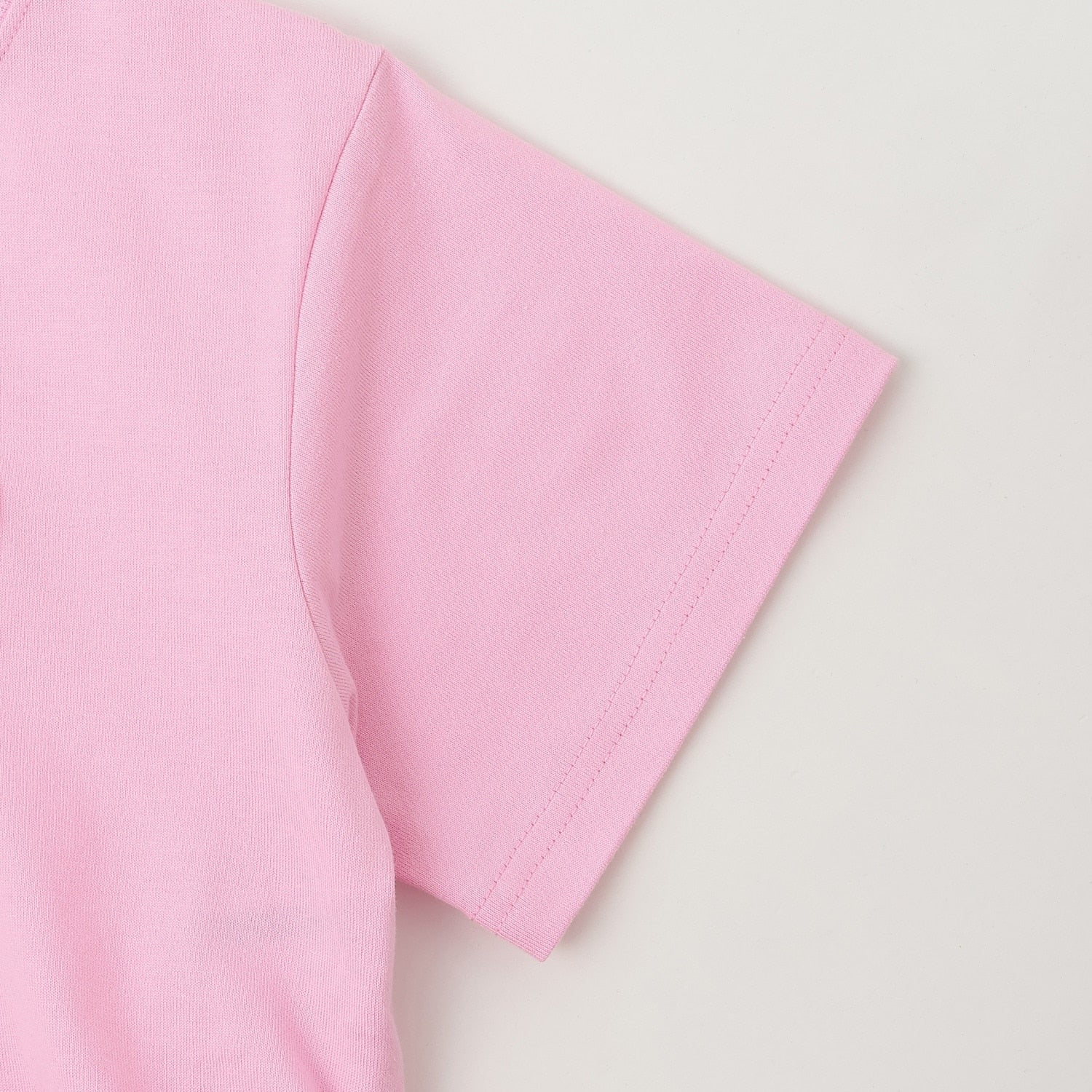【接触冷感】発泡ハートロゴプリント シャーリング半袖Tシャツ