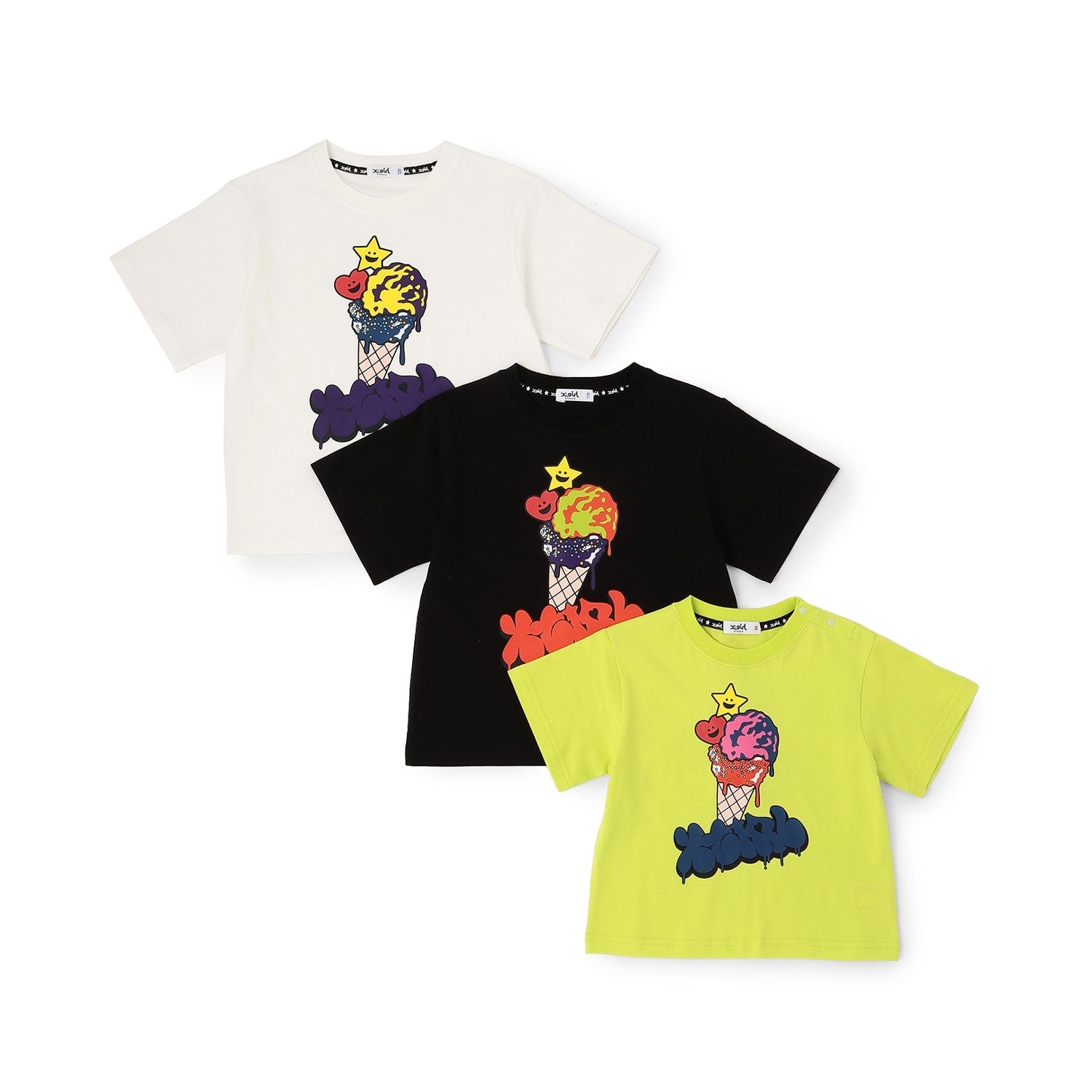 【接触冷感】キラッキーアイスクリーム 半袖Tシャツ