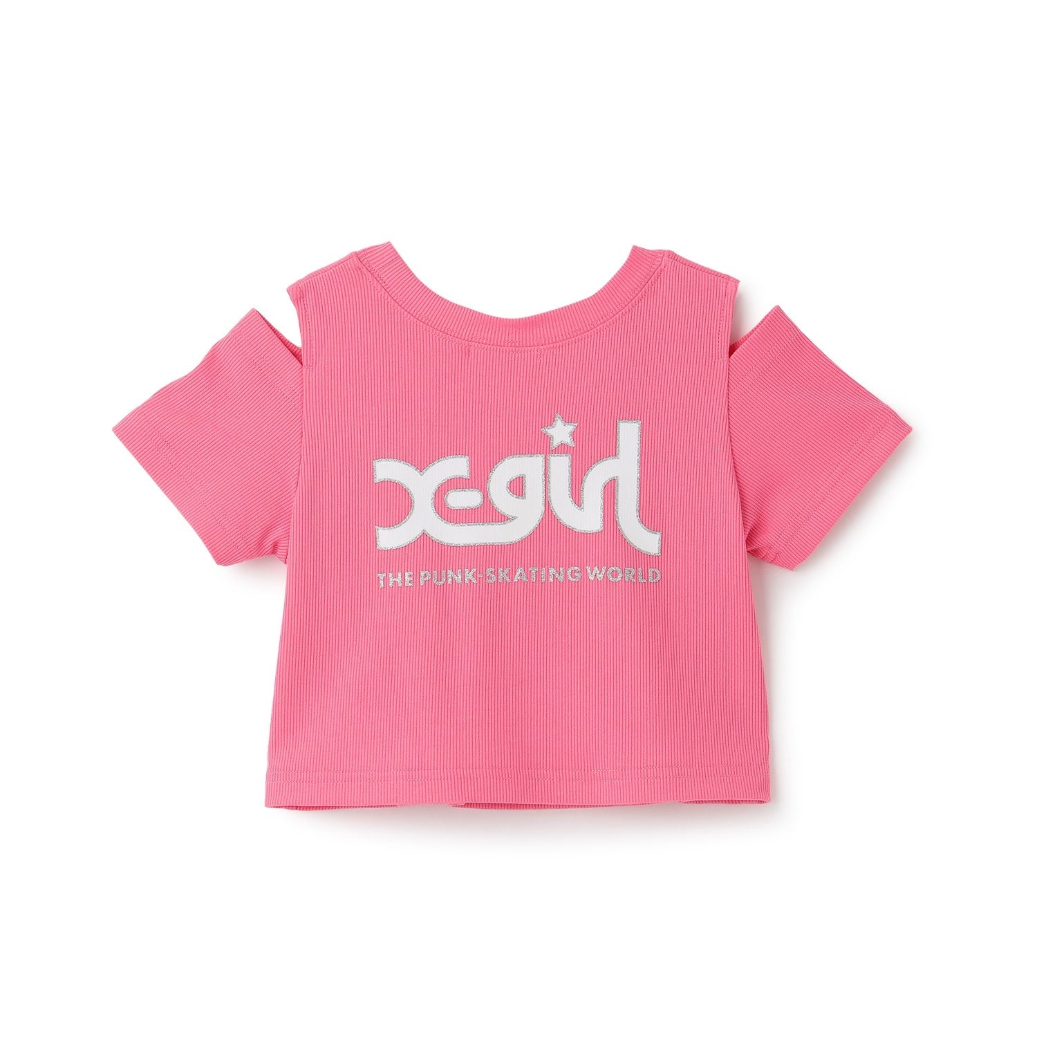 肩あき半袖チビTシャツ