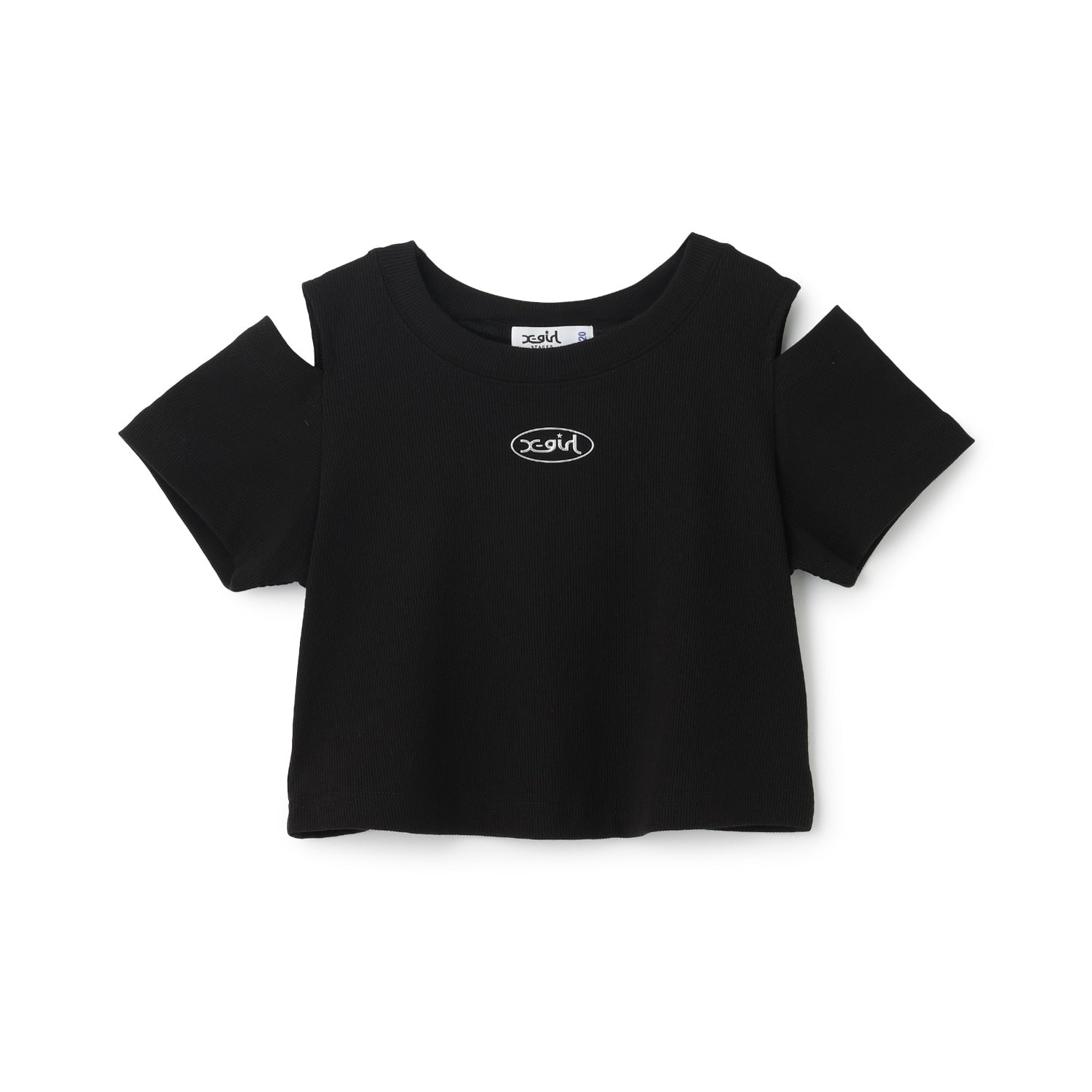 肩あき半袖チビTシャツ