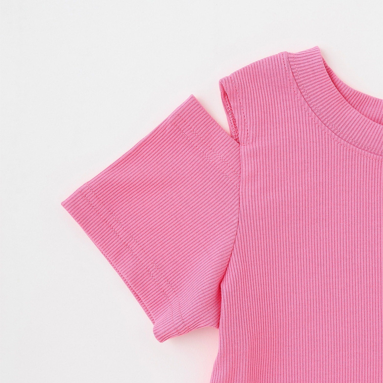 肩あき半袖チビTシャツ