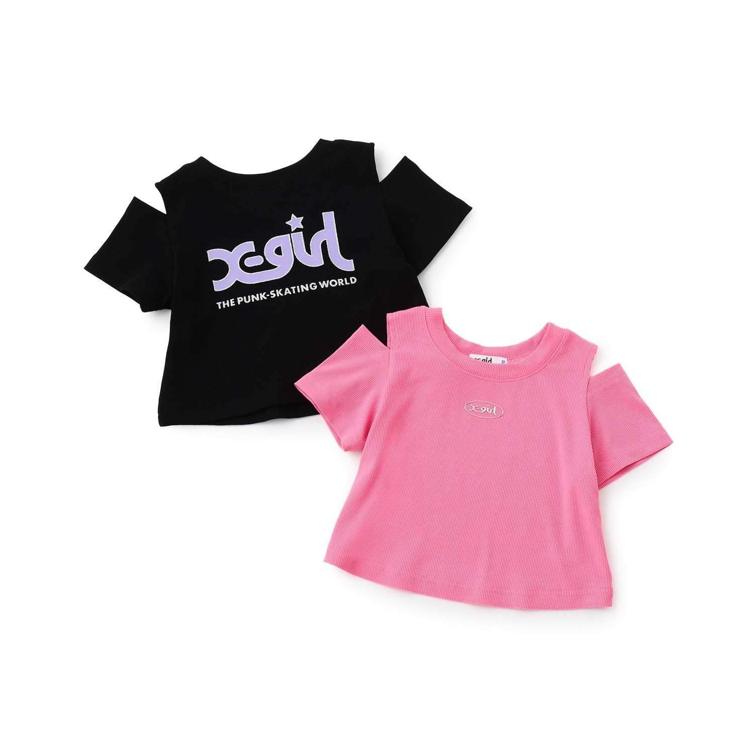 肩あき半袖チビTシャツ