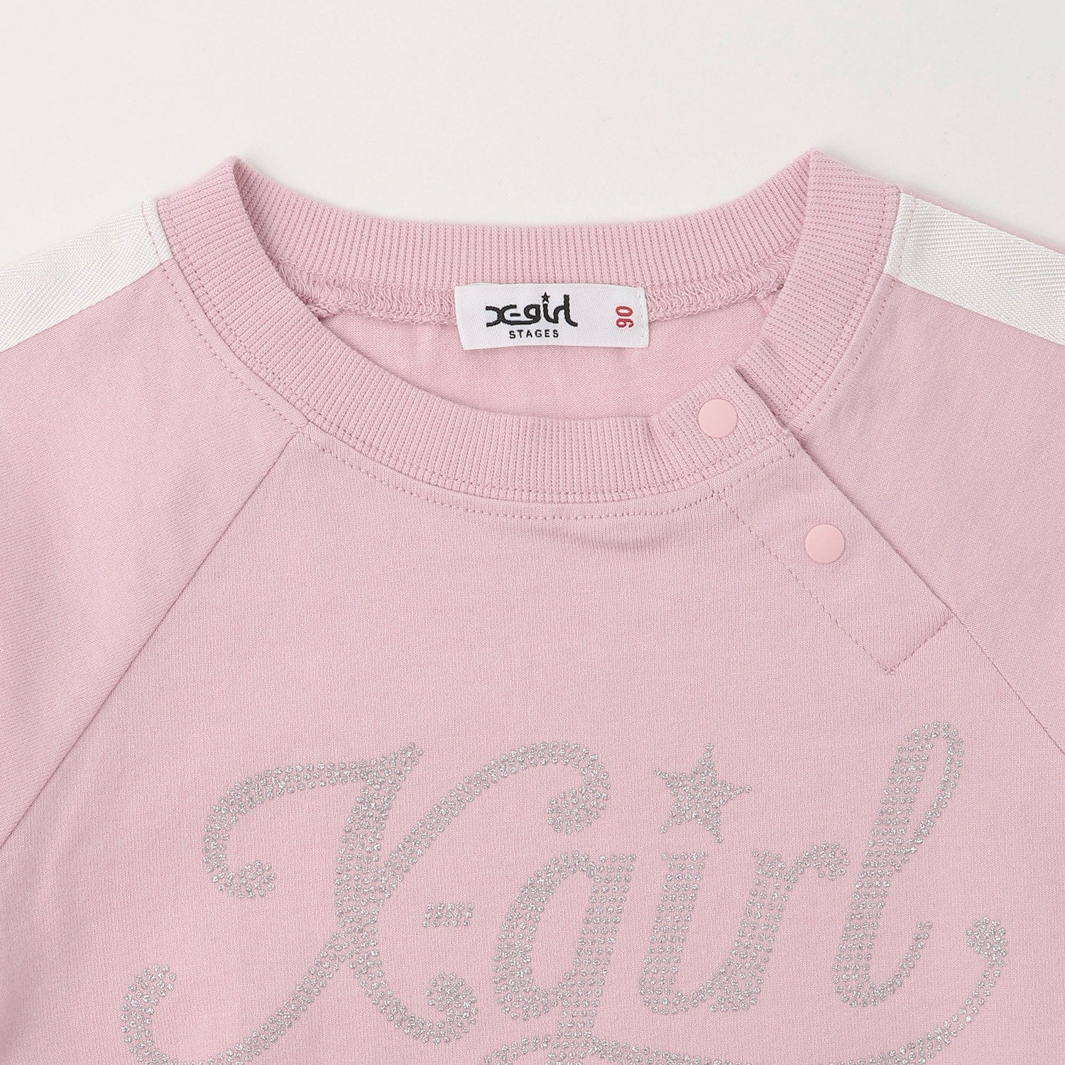 ラメロゴ半袖Tシャツ+ラインプリーツスカート セット